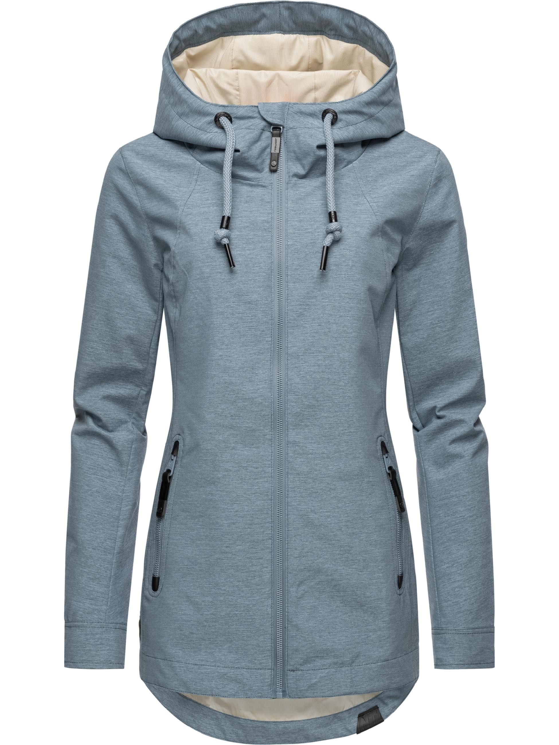 Ragwear Outdoorjacke Zuzka stylische Übergangsjacke mit großer Kapuze
