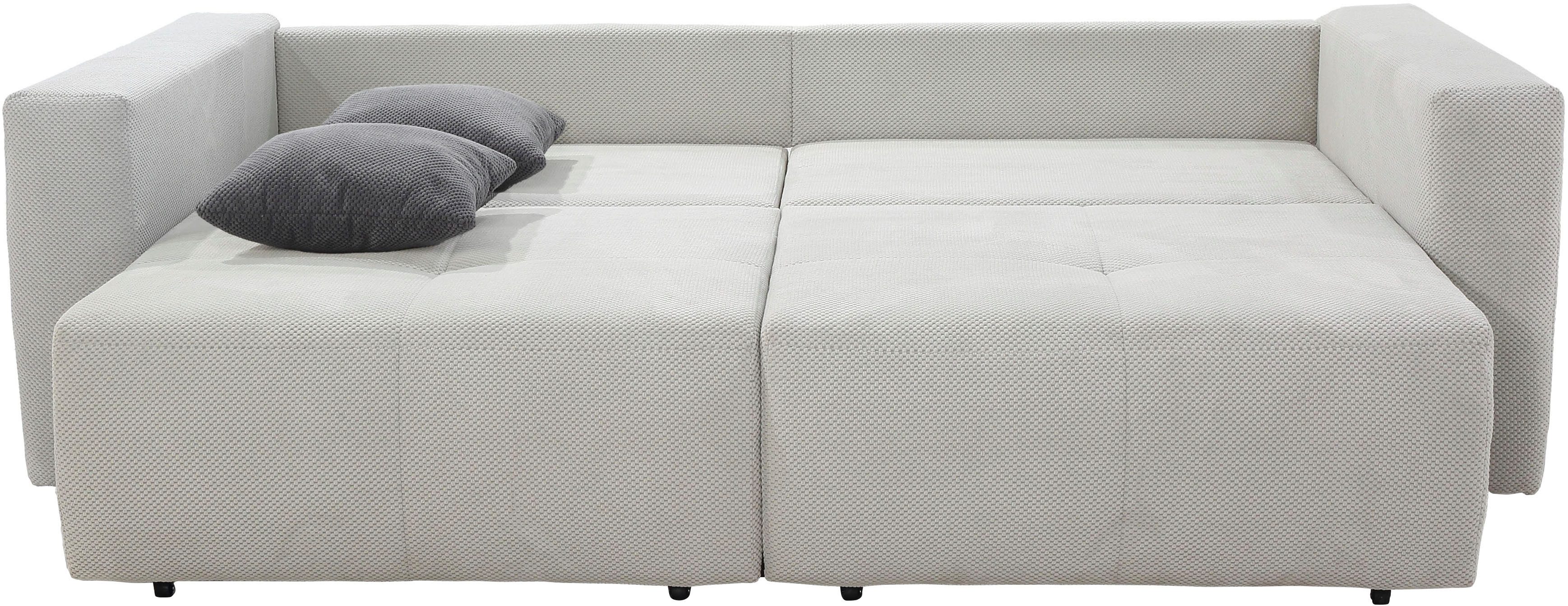 Jockenhöfer Gruppe Big-Sofa Relax, B: 243 cm, Liegefl. 145x197 cm, mit Bettfunktion, Bettkasten & Zierkissen, Sitzelemente ausziehbar
