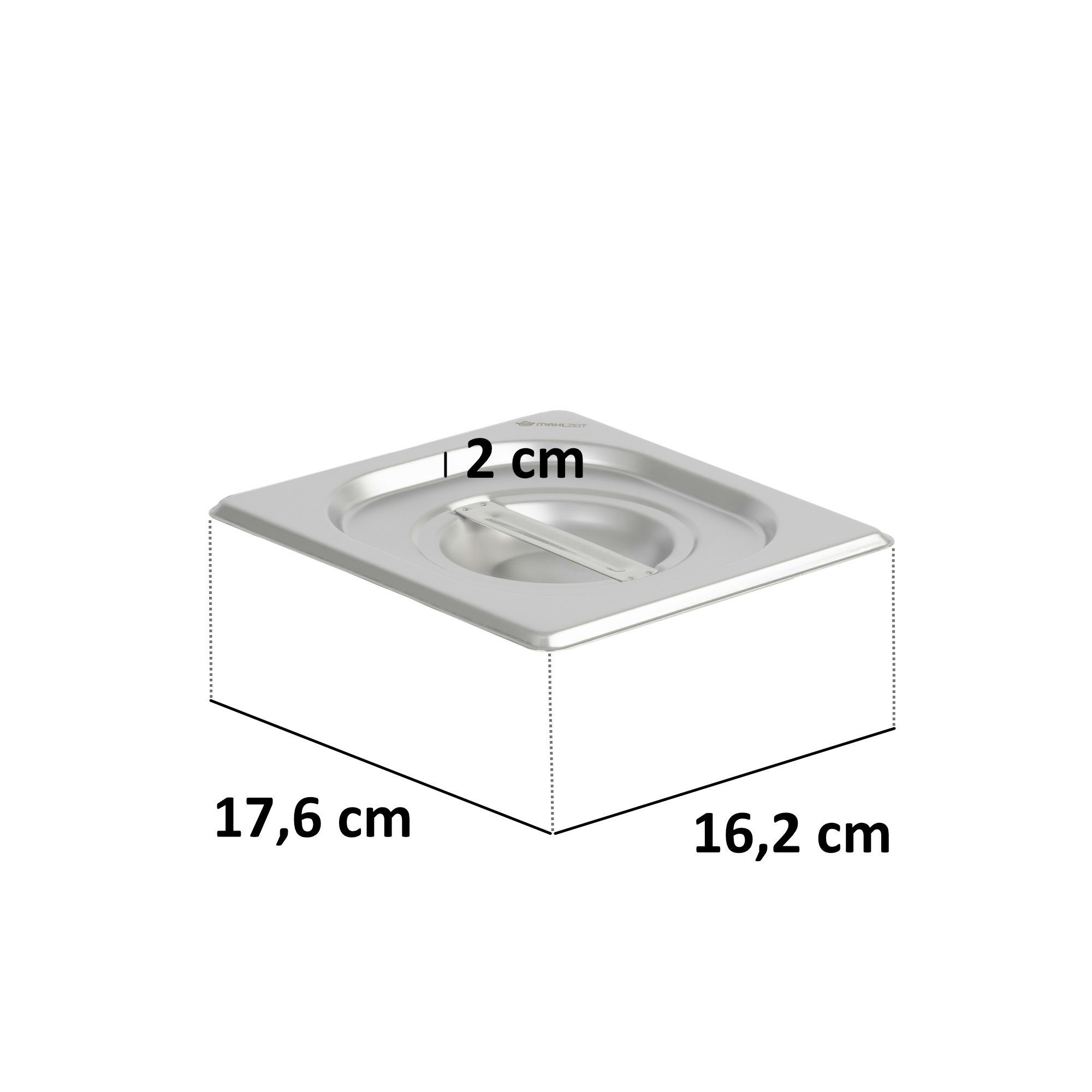 Mahlzeit Thermobehälter GN Behälter 1/6 mit Deckel, Höhe 100 mm, Edelstahl Wärmebehälter, Edelstahl, (Set, 2-tlg., 1x 1/6 GN Behälter mit Deckel(100 mm), für Chafing Dish