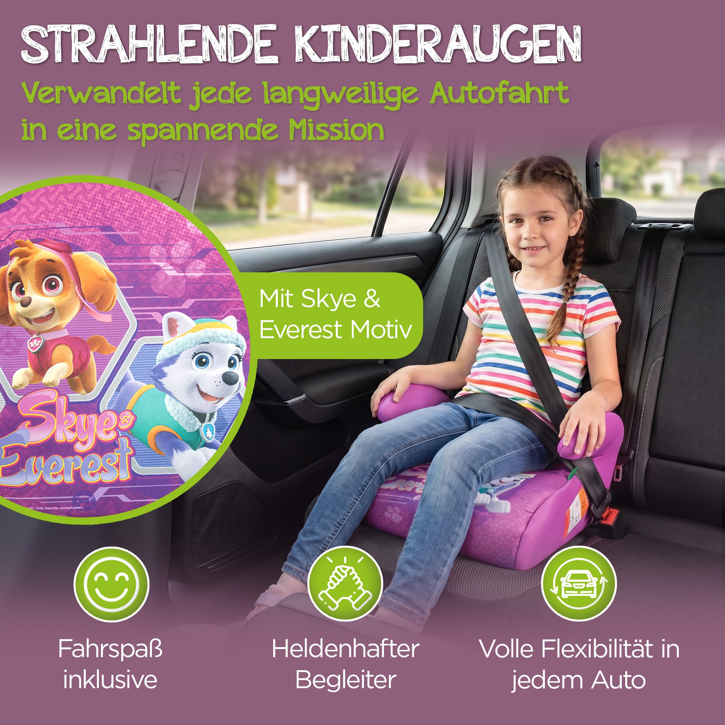 HiTS4KiDS Kindersitzerhöhung Paw Patrol Skye & Everest