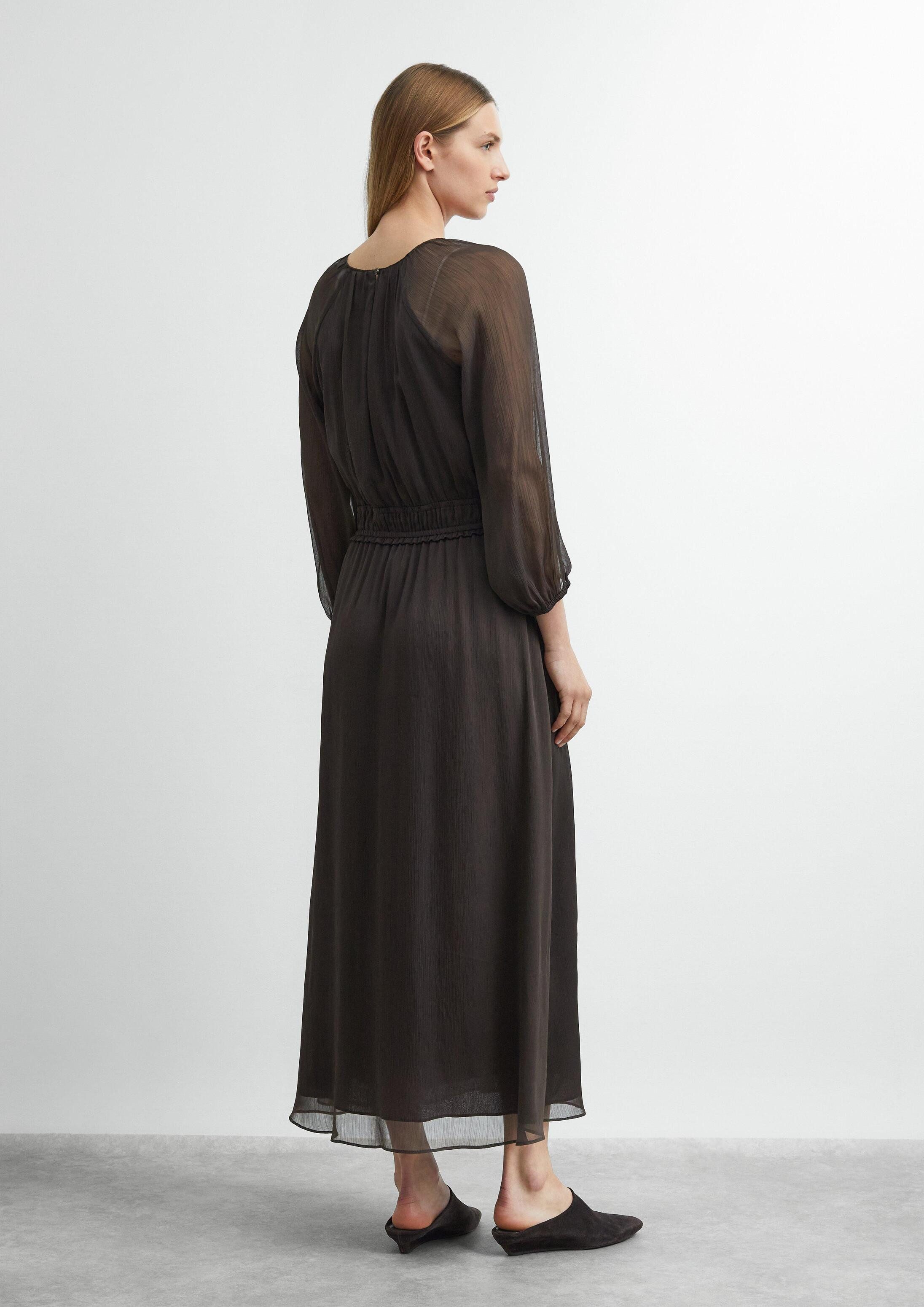 comma Maxikleid Kleid Semitransparentes Maxikleid aus Chiffon