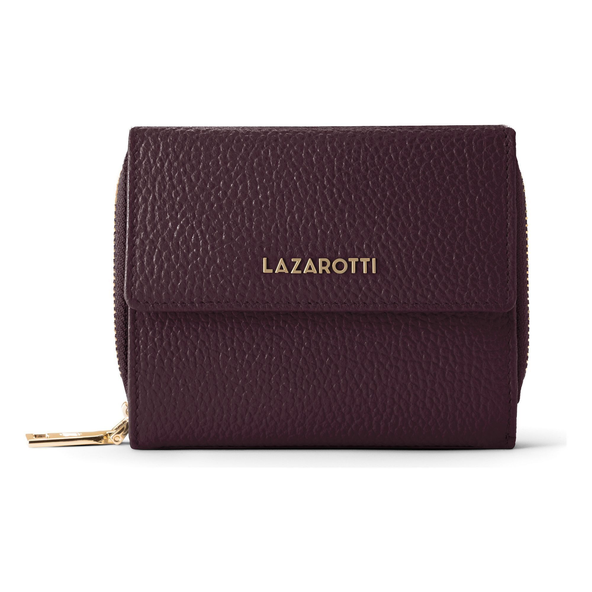Lazarotti Geldbörse Bologna Leather Zip-Around Geldbörse Leder 12 cm