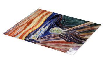 Posterlounge Wandfolie Edvard Munch, Der Schrei, Wohnzimmer Malerei