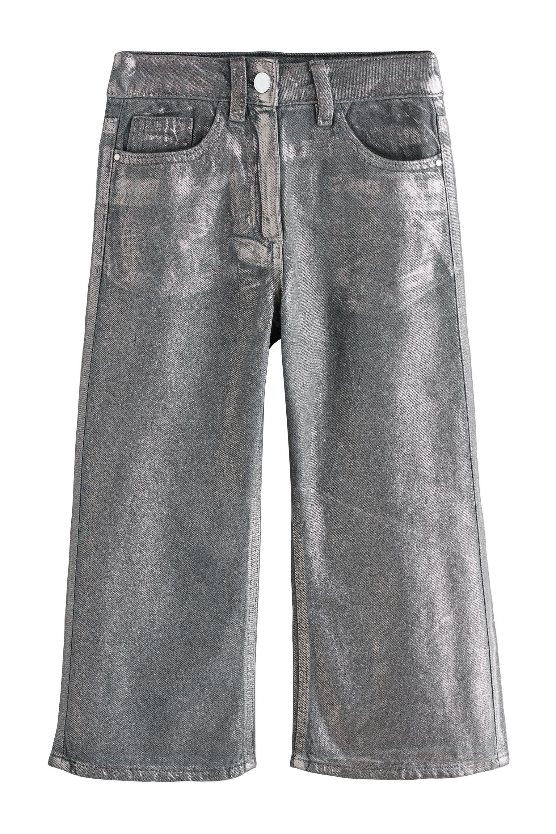 Next Palazzohose Beschichtete Jeans mit weitem Beinschnitt (1-tlg)