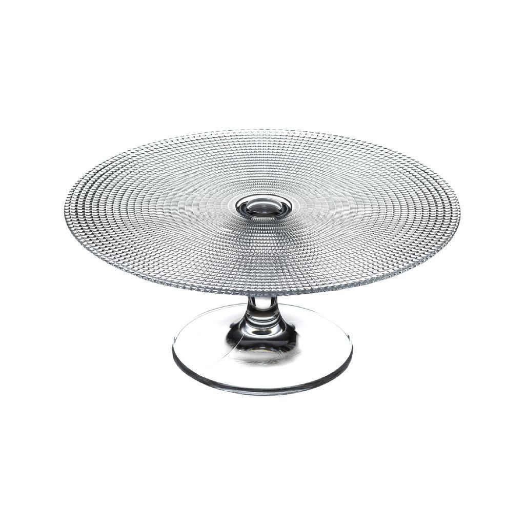 ÖZBERK Pasabahce Tortenplatte Patisserie mit Fuß, Kuchenplatte aus Glas transparent