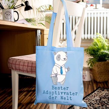 Mr. & Mrs. Panda Tragetasche Panda Bester Adoptivvater der Welt - Sky Blue - Geschenk, Einkaufstas (1-tlg), Modisches Design