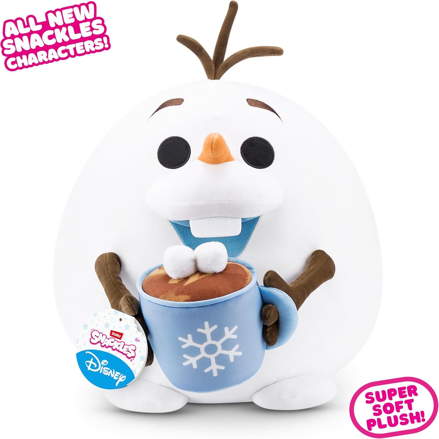 ZURU Plüschfigur ZURU 77704J - Snackles Olaf mit Heißer Schokolade - Kuscheltier 35 cm