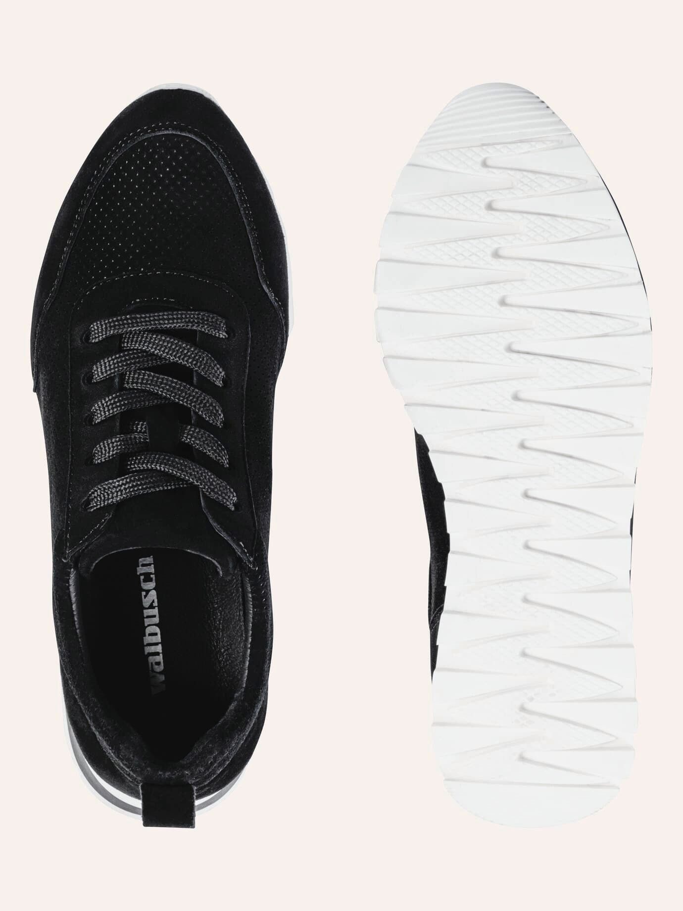 Walbusch Damen Belüftetersneaker Leder Bequem Weite G offen Sneaker Sneaker mit Klimaporen, weicher Vorderfußpolsterung, rutschfest