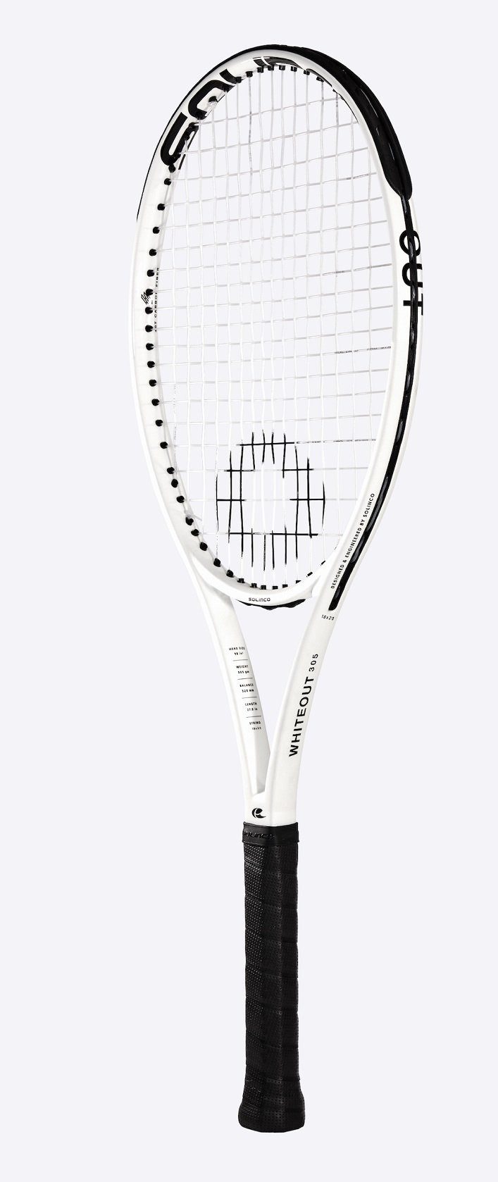 Tennisschläger Whiteout #23 98in/305g/18x20/Turnier weiss - unbesaitet