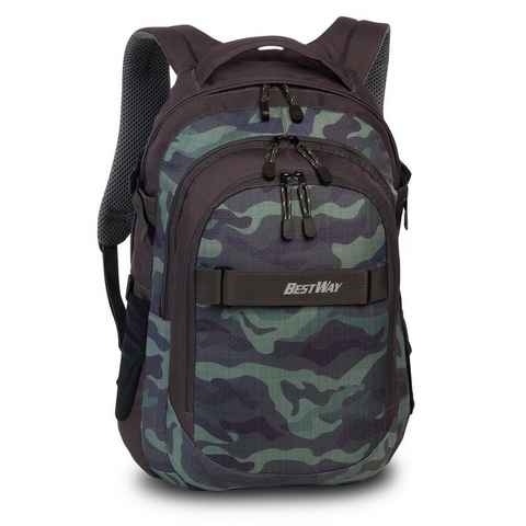 BESTWAY Schulrucksack Bestway Schulrucksack Camouflage