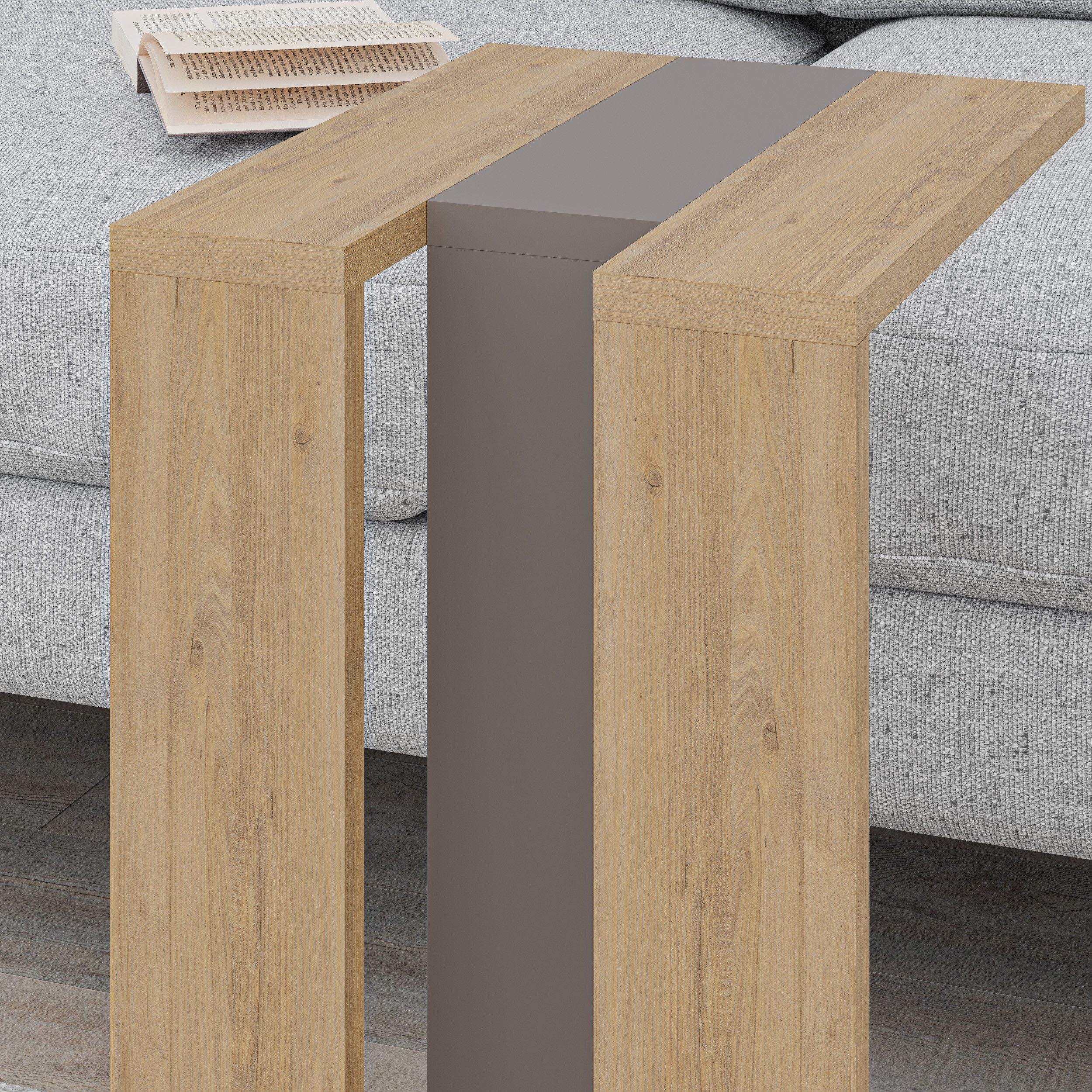 Decortie Beistelltisch Muju, Modern C Form Beistelltisch, 30 x 40 x 57 cm