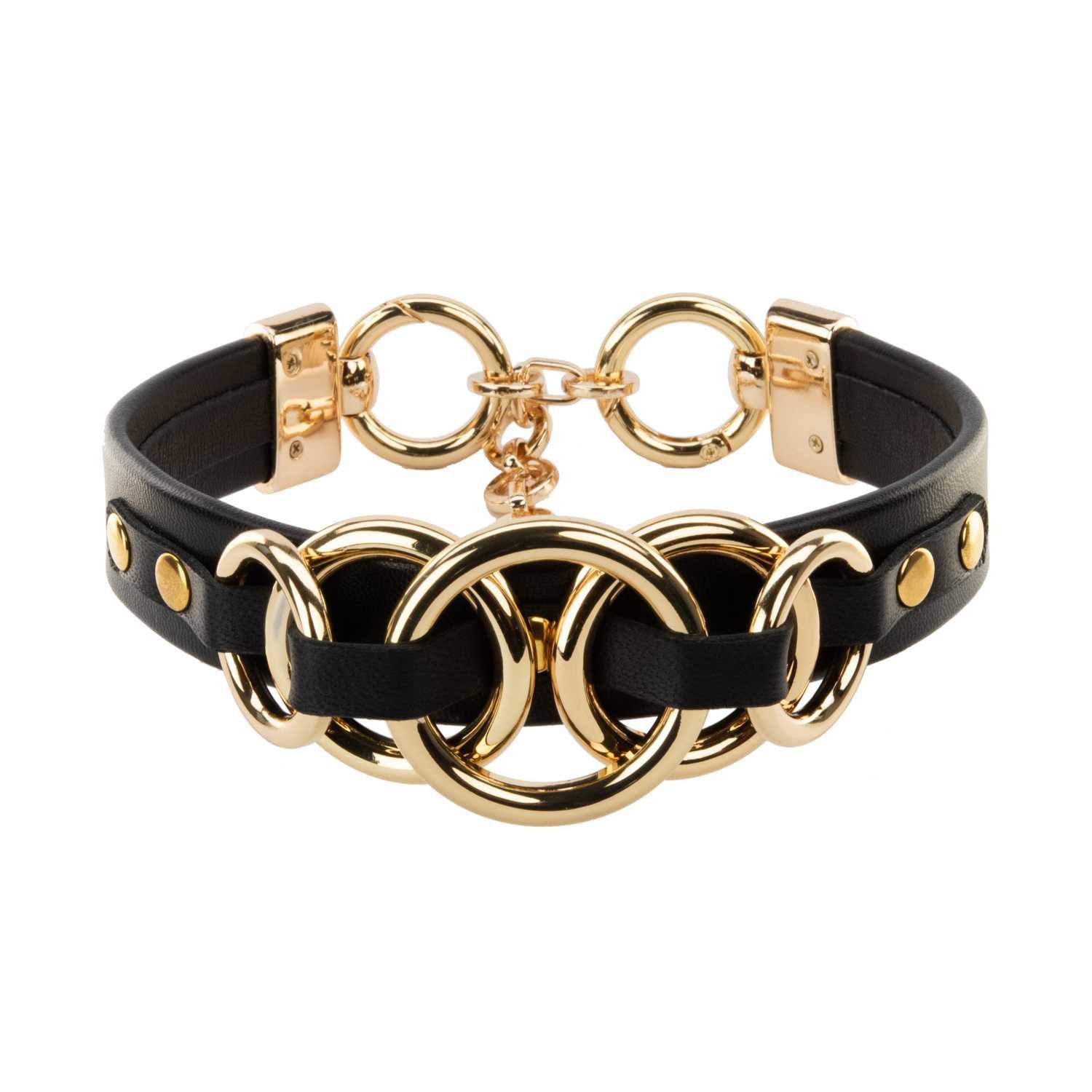 Asche & Gold Choker Adele Lederhalsband handgerfertigt