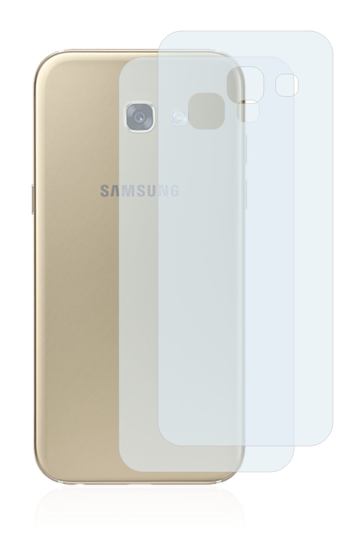 BROTECT Schutzfolie für Samsung Galaxy A5 2017 (Rückseite),  Displayschutzfolie, 2 Stück, Folie klar