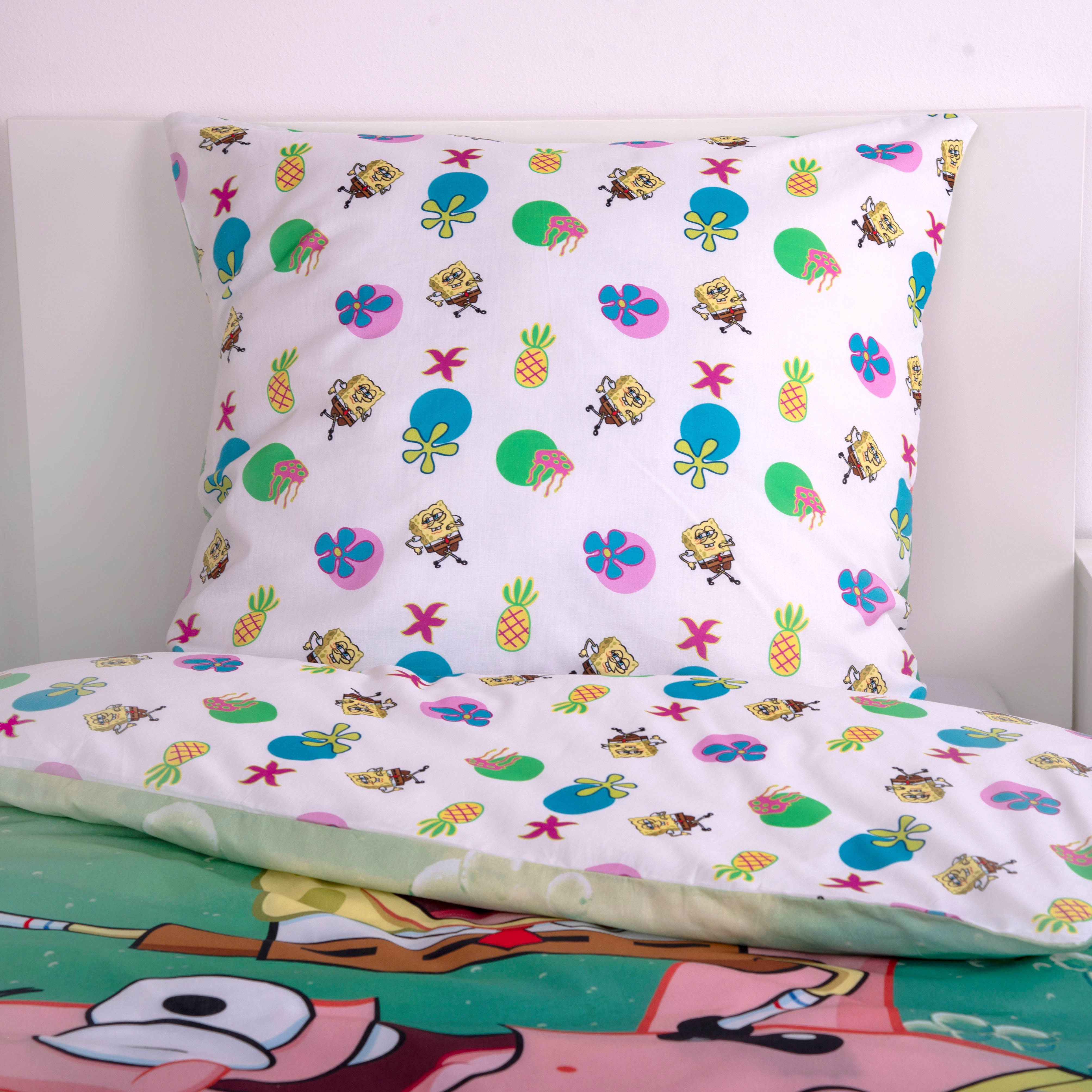 Sponge Bob Bettwäsche Sponge Bob, Renforcé, 2 teilig, Wendebettwäsche