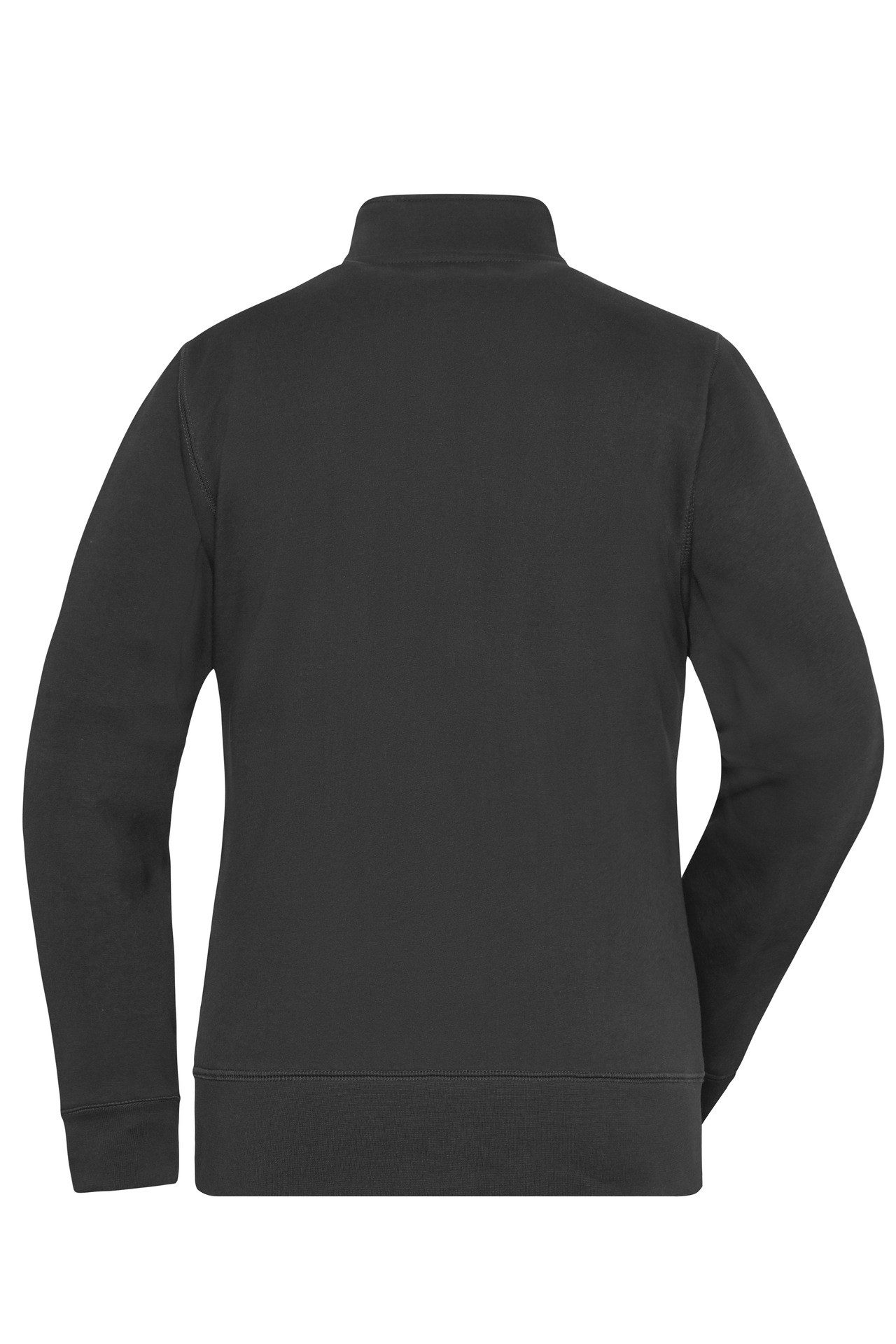 James & Nicholson Sweatjacke Leicht taillierte Damen Doppeljacke im Materialmix JN1809 Innen warmer Fleece, außen angenehmer Baumwoll-Jersey – Bild 2 von 4