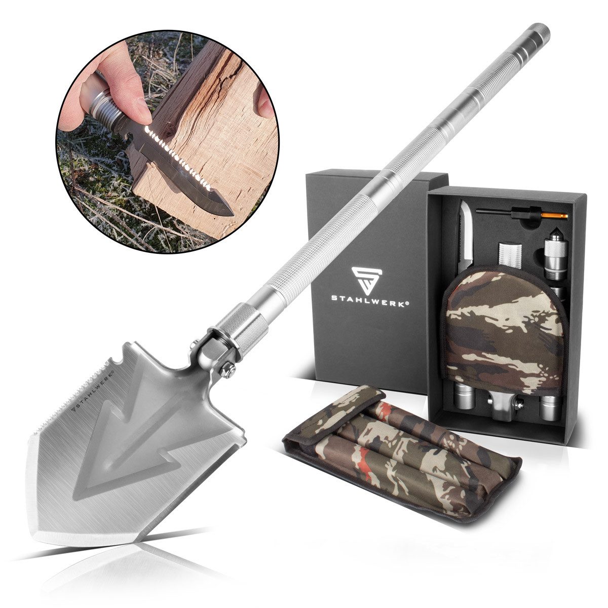 STAHLWERK Multitool Multitool Многофункциональные инструменты Klappspaten, (Packung, 1 St), für den Outdoor-Einsatz