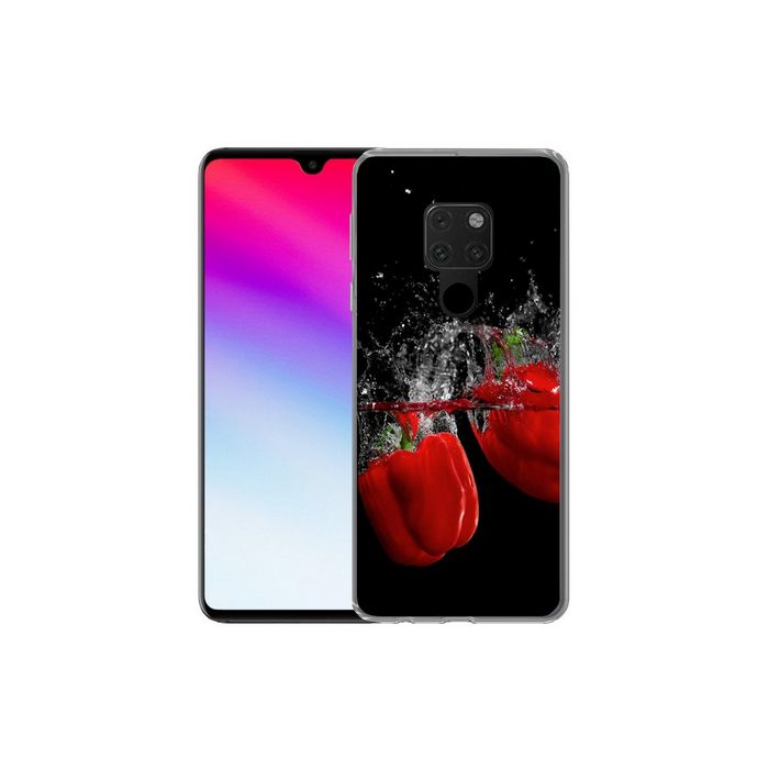 MuchoWow Handyhülle Paprika - Gemüse - Stilleben - Wasser - Rot Phone Case Handyhülle Huawei Mate 20 Silikon Schutzhülle OR12325