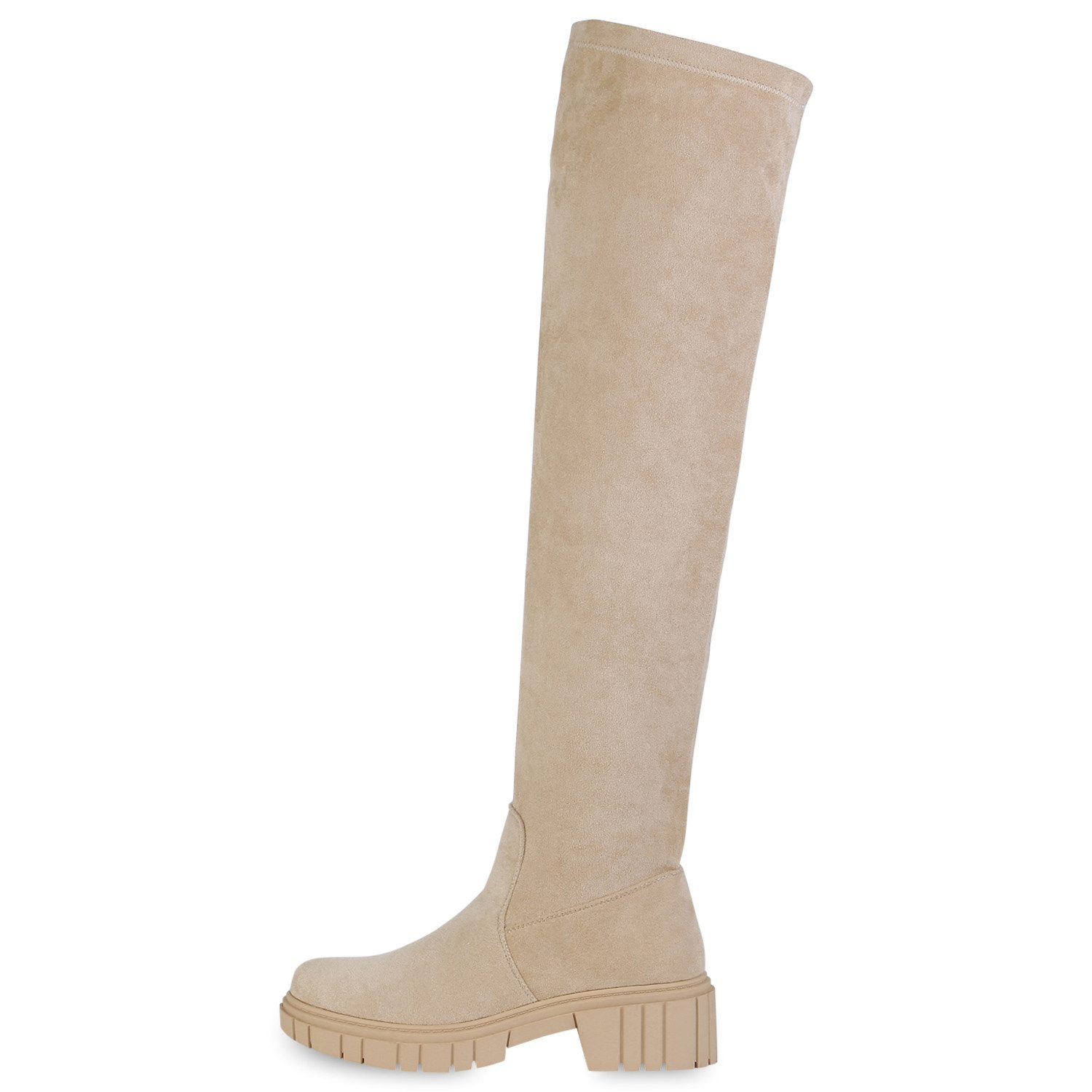 VAN HILL 839547 Overkneestiefel Damen Leicht Gefütterte Overknees Stiefel P günstig online kaufen