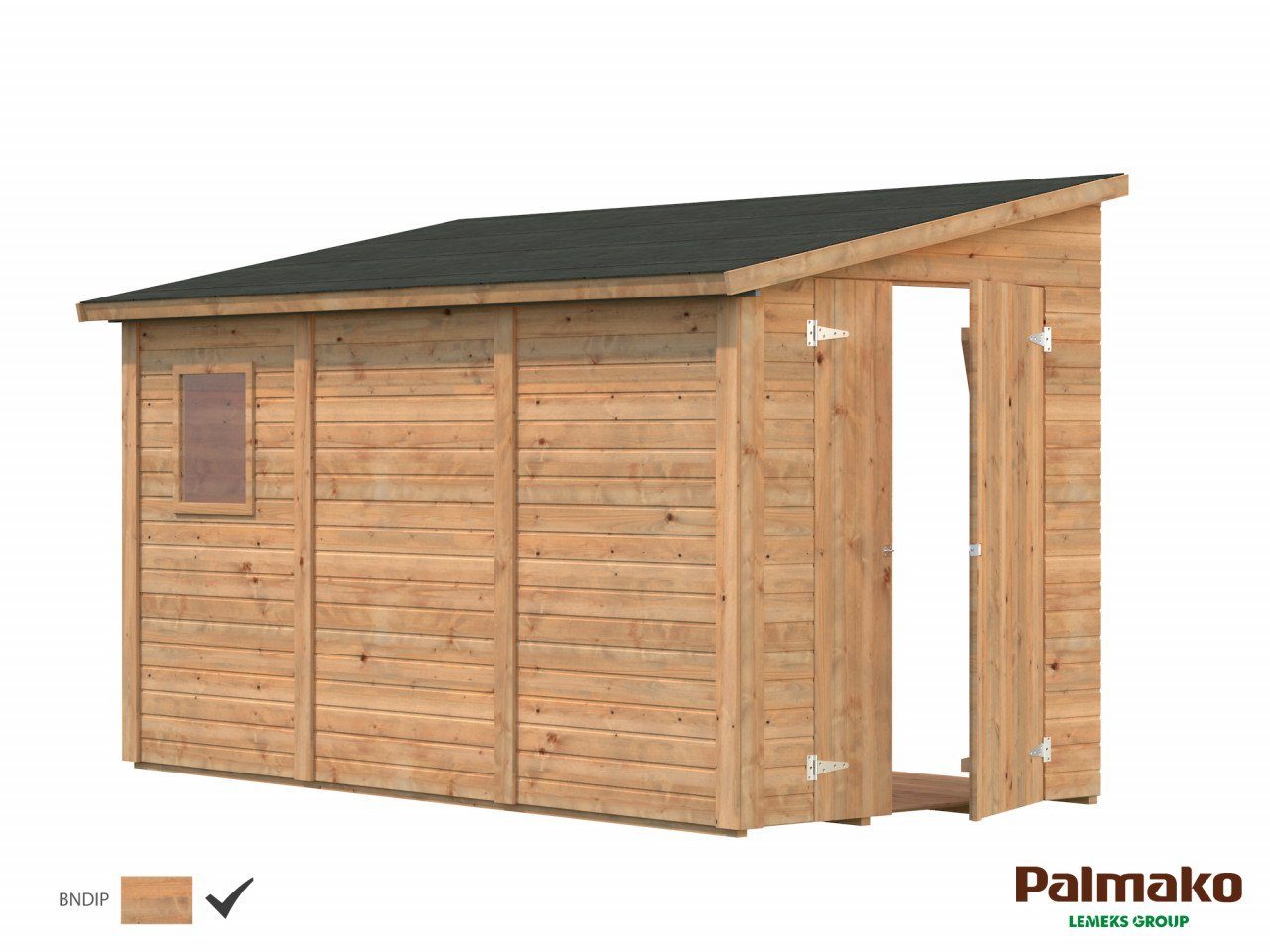 332x165 cm 5,2 Palmako grau BxT: Holz Mia Gerätehaus Gartenhaus,