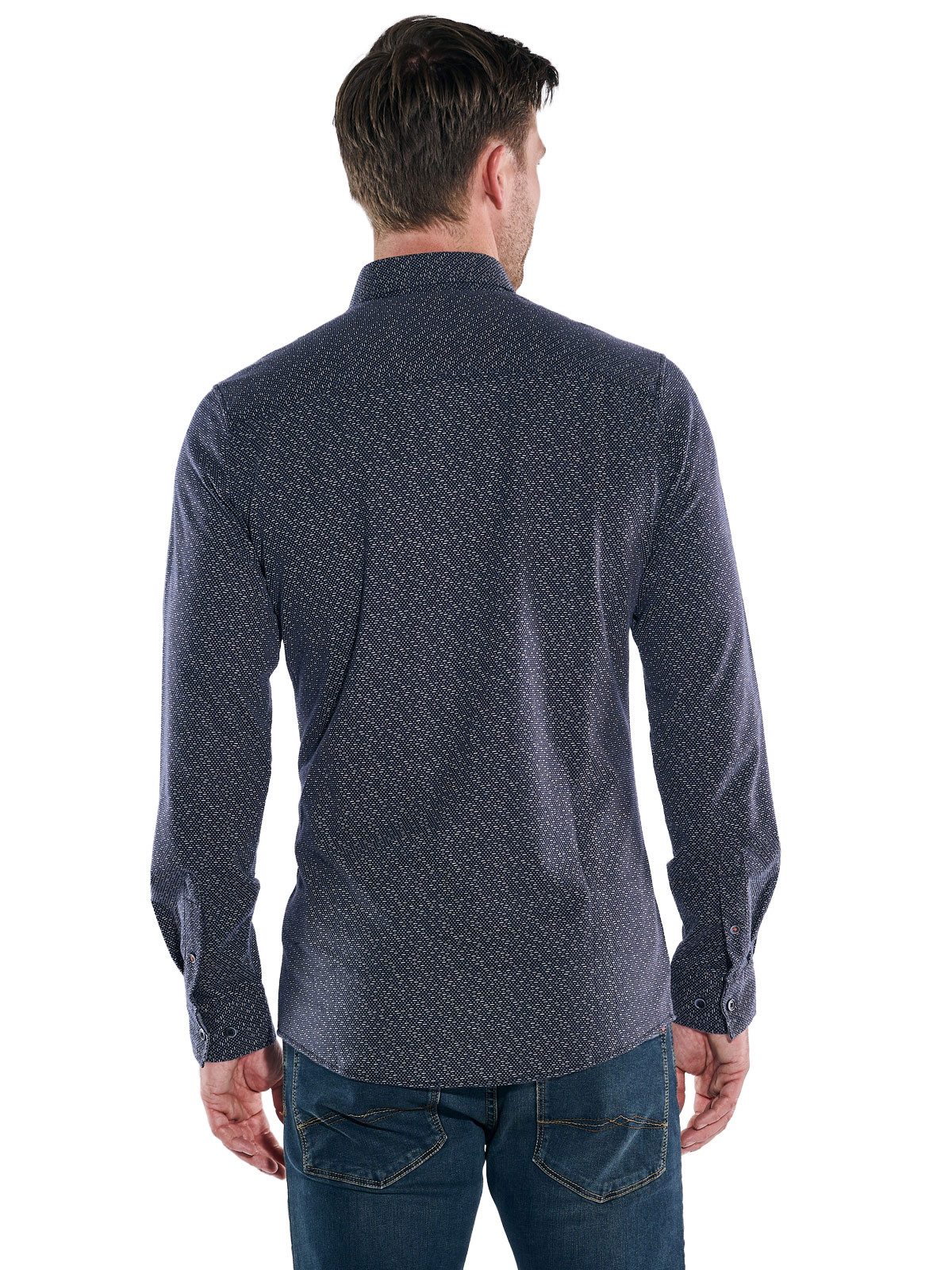 Engbers Langarmhemd Herren Hemd langarm, Marineblau günstig online kaufen