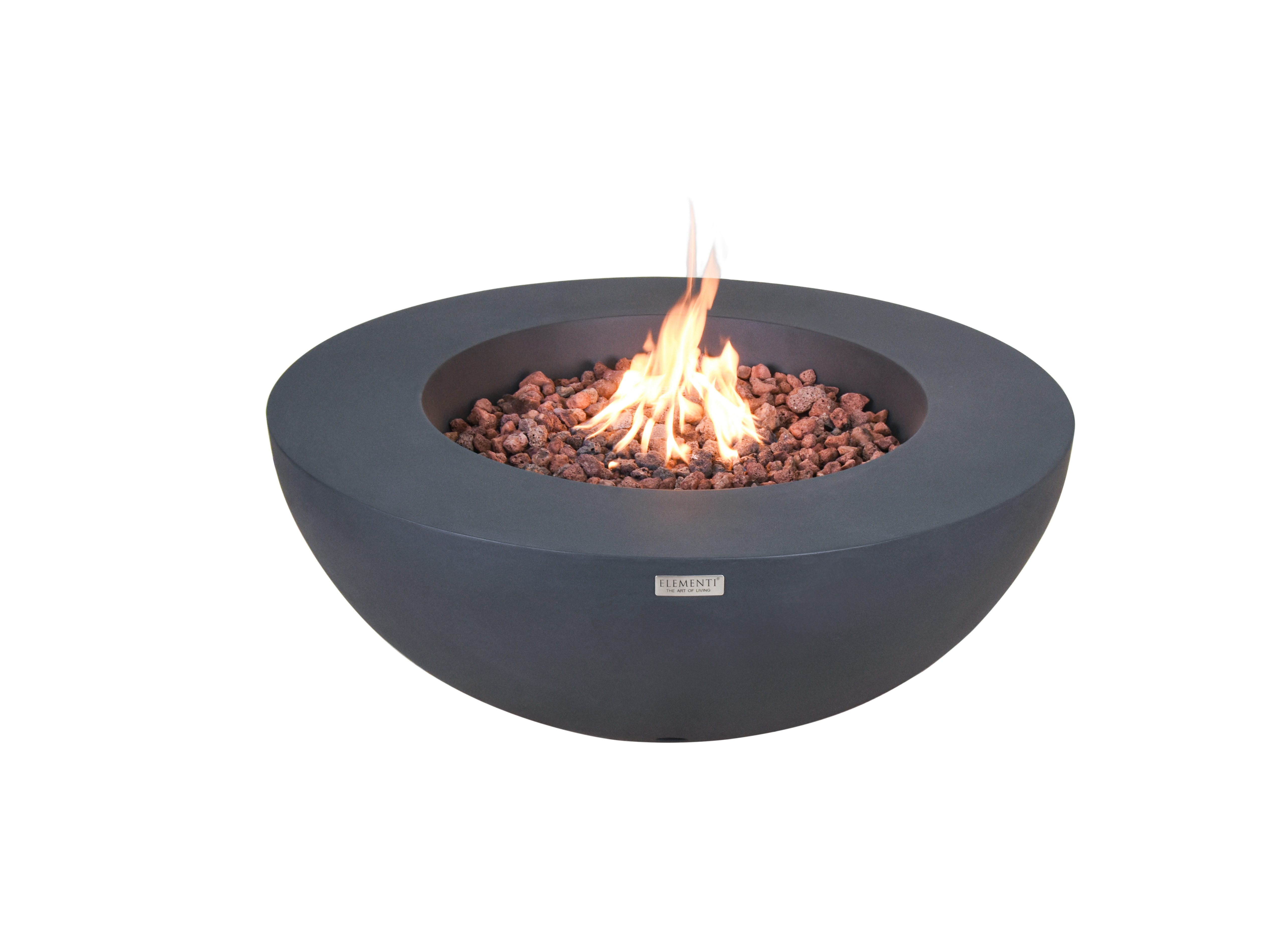 ELEMENTI Feuertisch LUNAR BOWL Feuerstelle, (Einzelartikel, 1-St., Inklusive Wetterschutzhaube), Beton,(107x56x40cm)