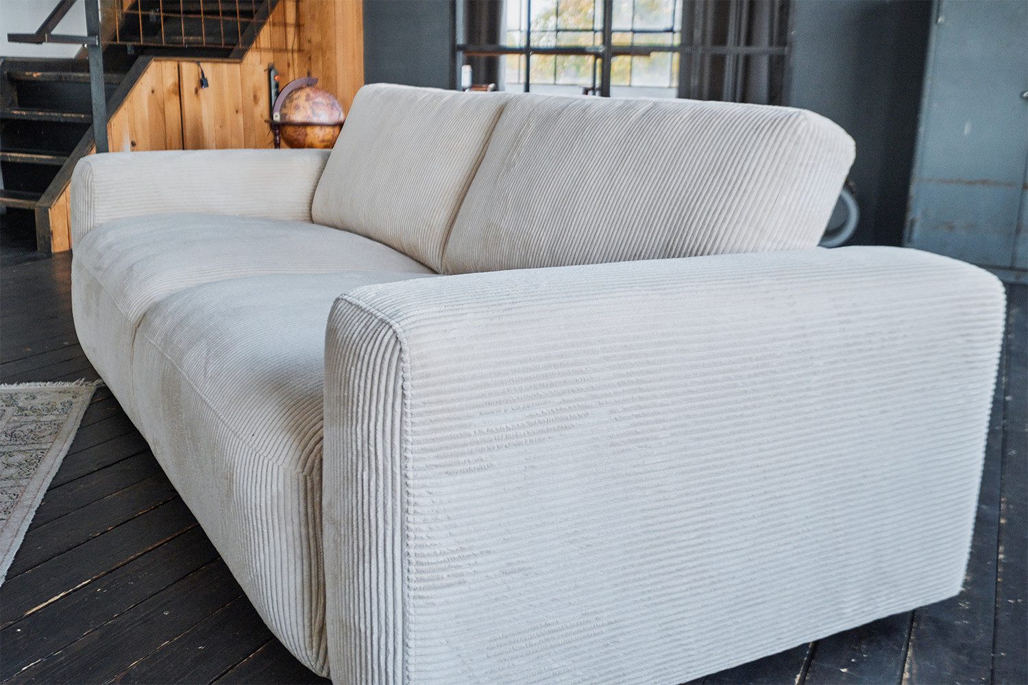 KAWOLA Sofa BODHI Cord Couch - Gemütlichkeit - Wohnzimmer Sofa - 3 Sitzer, Modernes Sofa für Drei, hochwertiger Bezug, toller Sitzkomfort – Bild 5 von 5