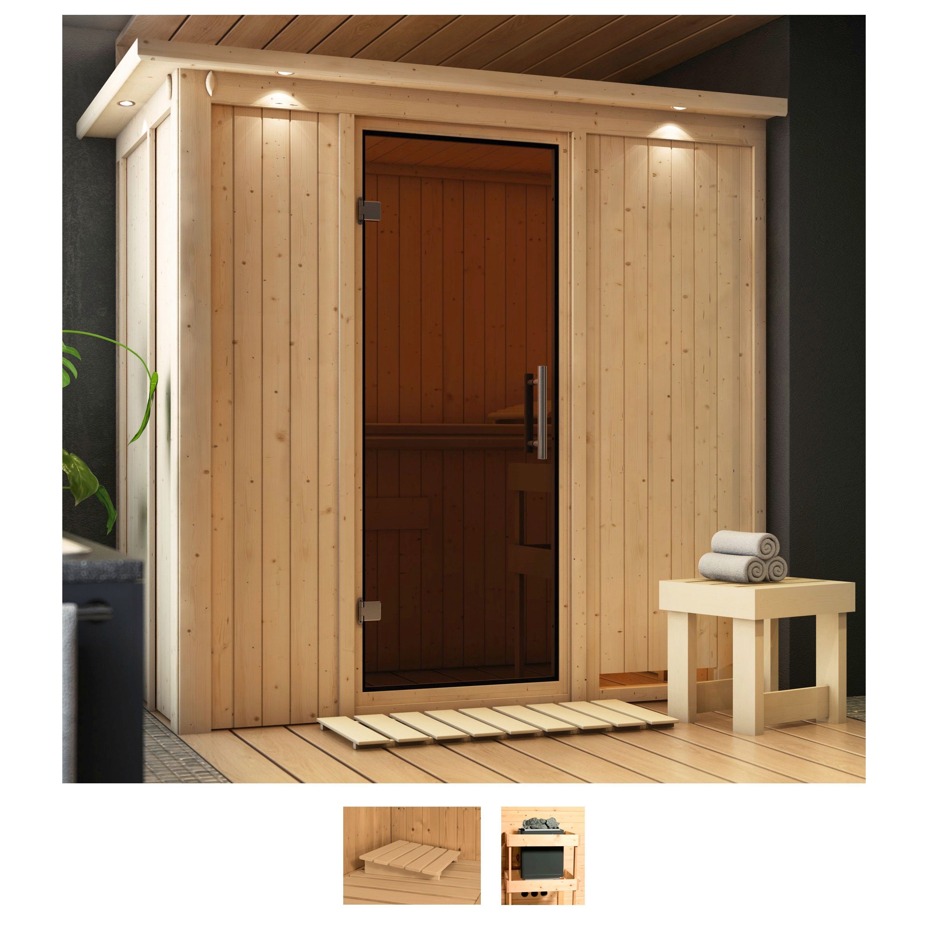 Karibu Sauna Vada, BxTxH: 210 x 132 x 202 cm, 68 mm, (Set) ohne Ofen
