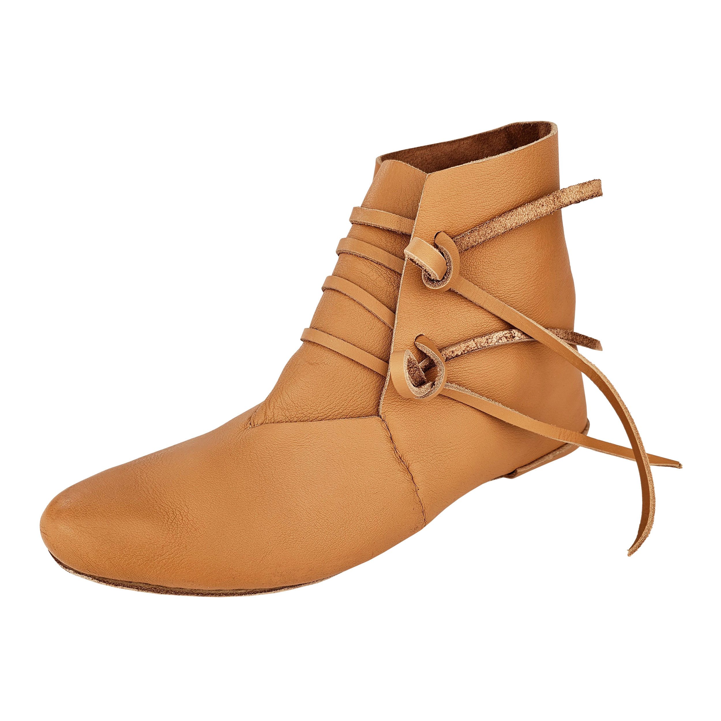 Ritter-Kostüm wendegenähte Mittelalter-Schuhe geschnürt
