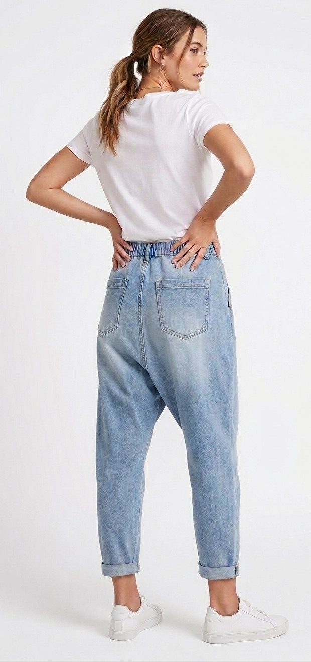 S. Woman Haremsjeans Damen Loose-Fit Denim im Harem-Style