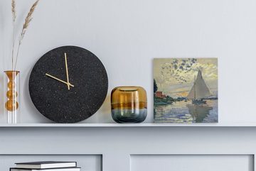 OneMillionCanvasses® Leinwandbild Segelboot bei Le Petit-Gennevilliers - Gemälde von Claude Monet, (1 St), Leinwand Bilder für Wohnzimmer Schlafzimmer