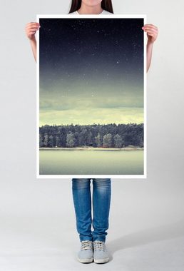 Sinus Art Poster Landschaftsfotografie 60x90cm Poster Sterne in Anthrazit