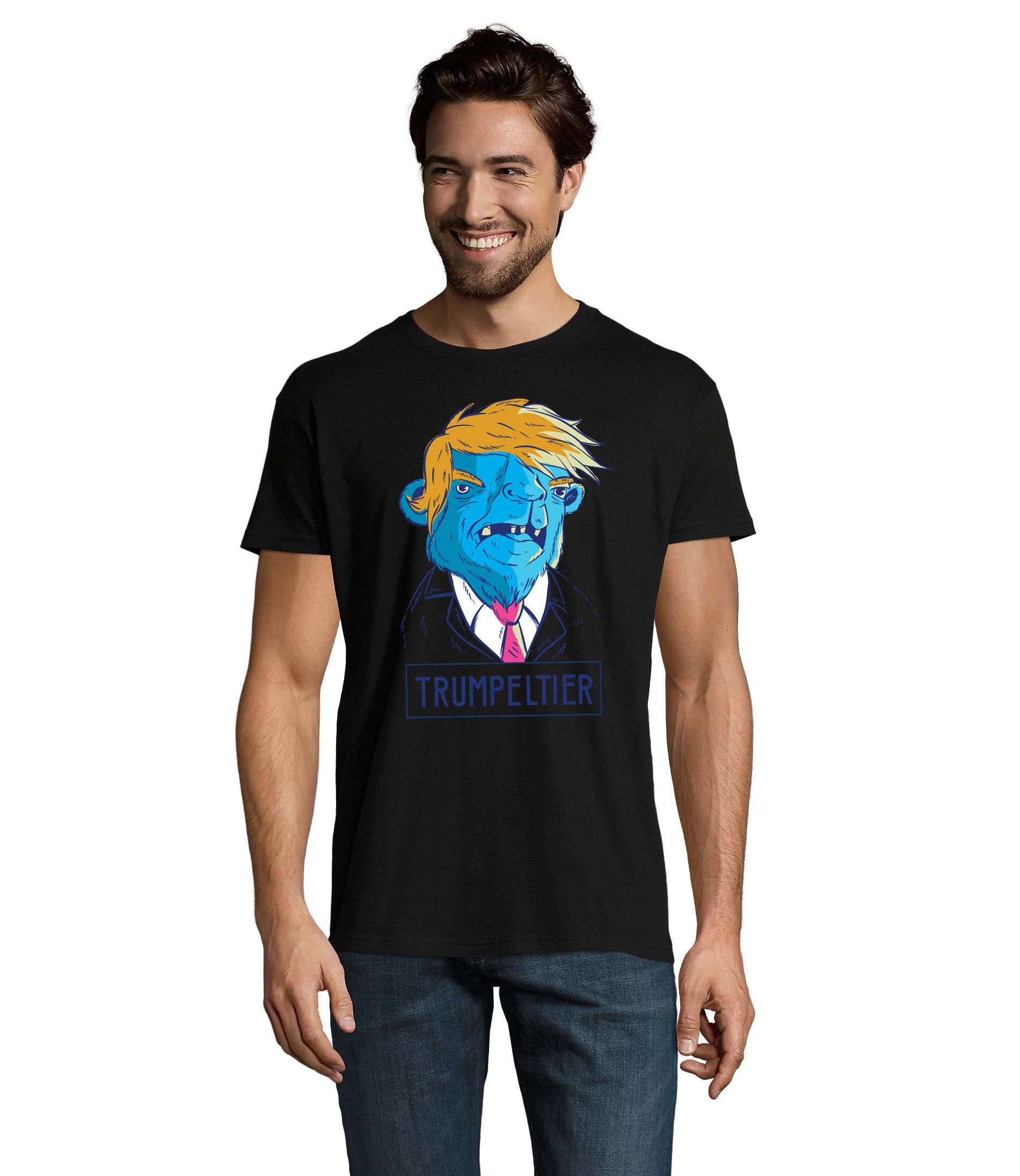 T-Shirt Trumpeltier Trump Satire Politik Motiv Herren T-Shirt