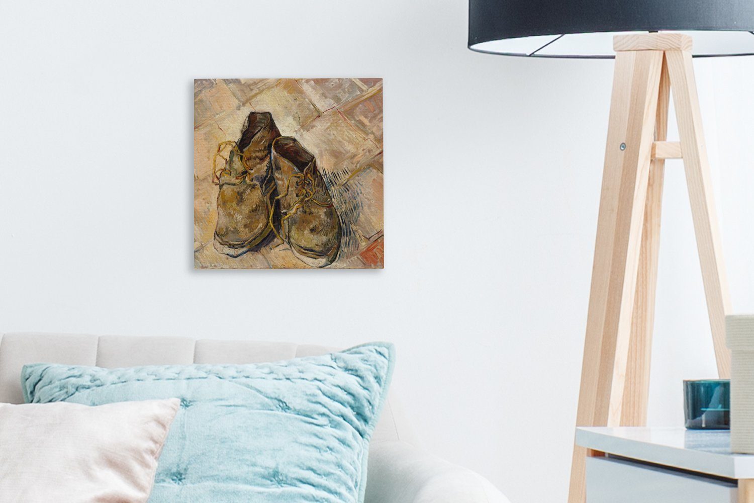 (1 Vincent Gogh, OneMillionCanvasses® St), für Leinwand - van Wohnzimmer Schlafzimmer Leinwandbild Schuhe Bilder
