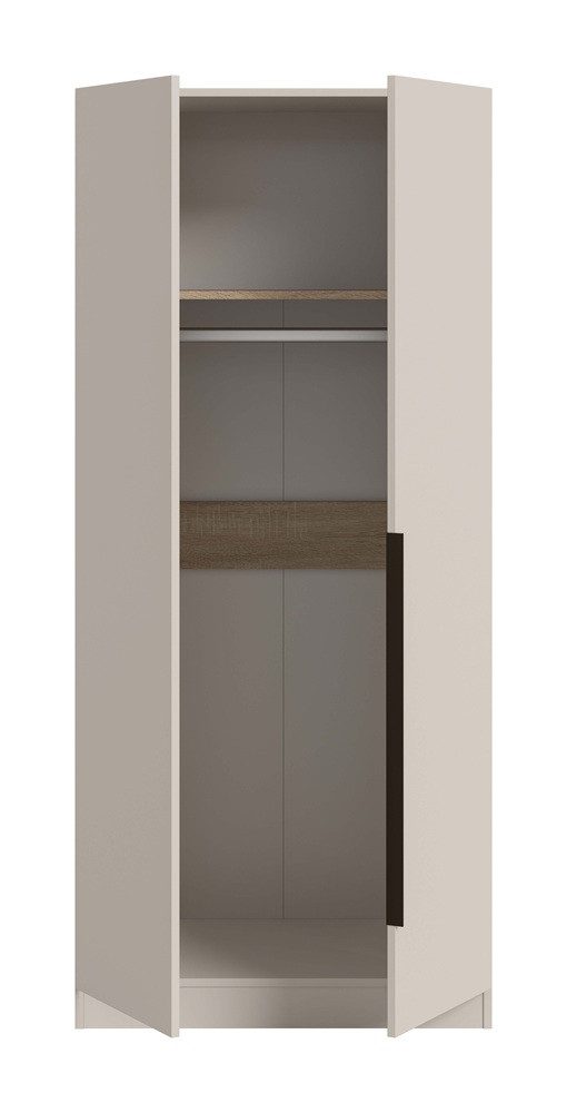 xonox.home Kleiderschrank Garderobenschrank Kleiderschrank Kopenhagen, 2-türig, Kaschmir 80 cm