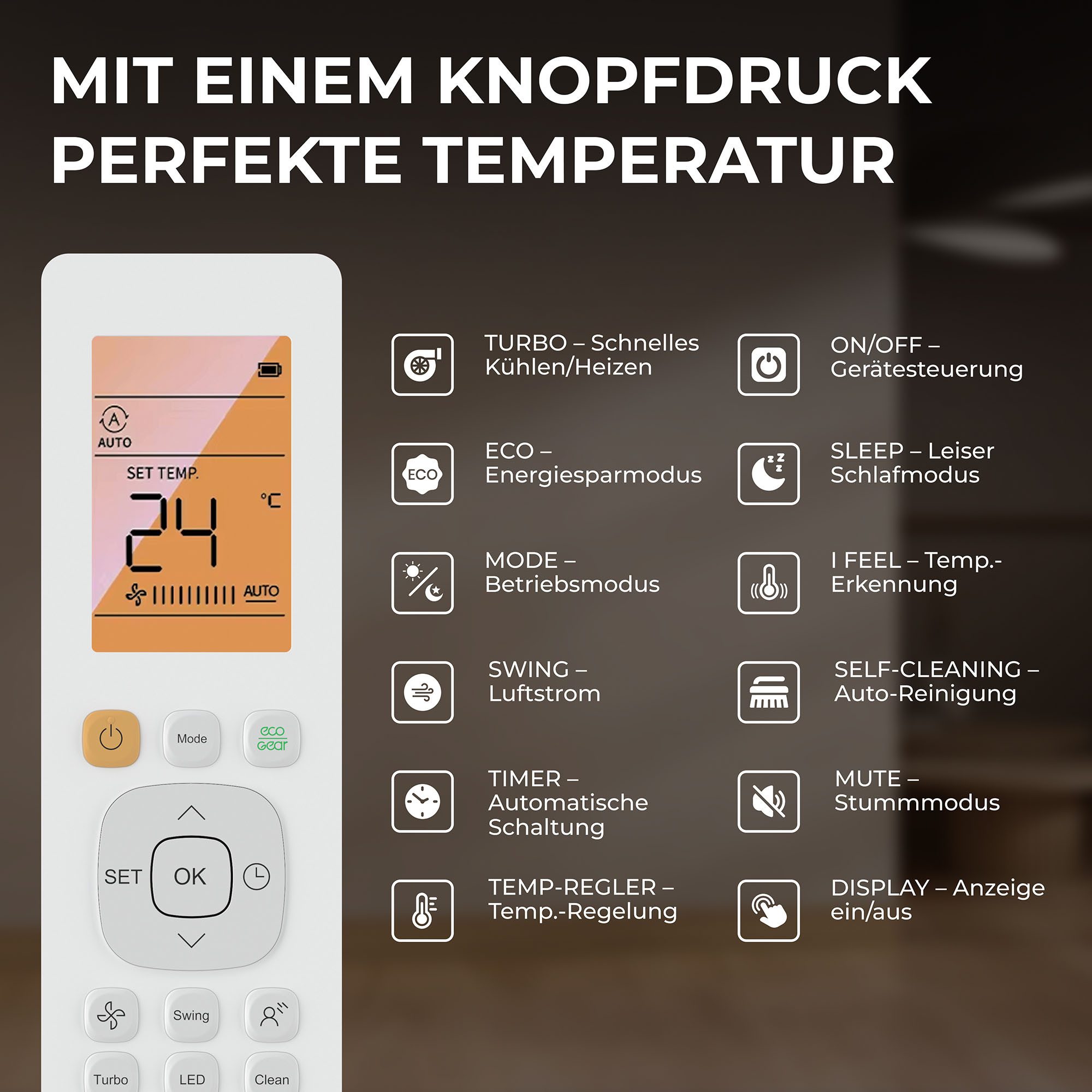 Kältebringer Split Air Conditioner, Multi-split Air Conditioner with 2 Indoor Units