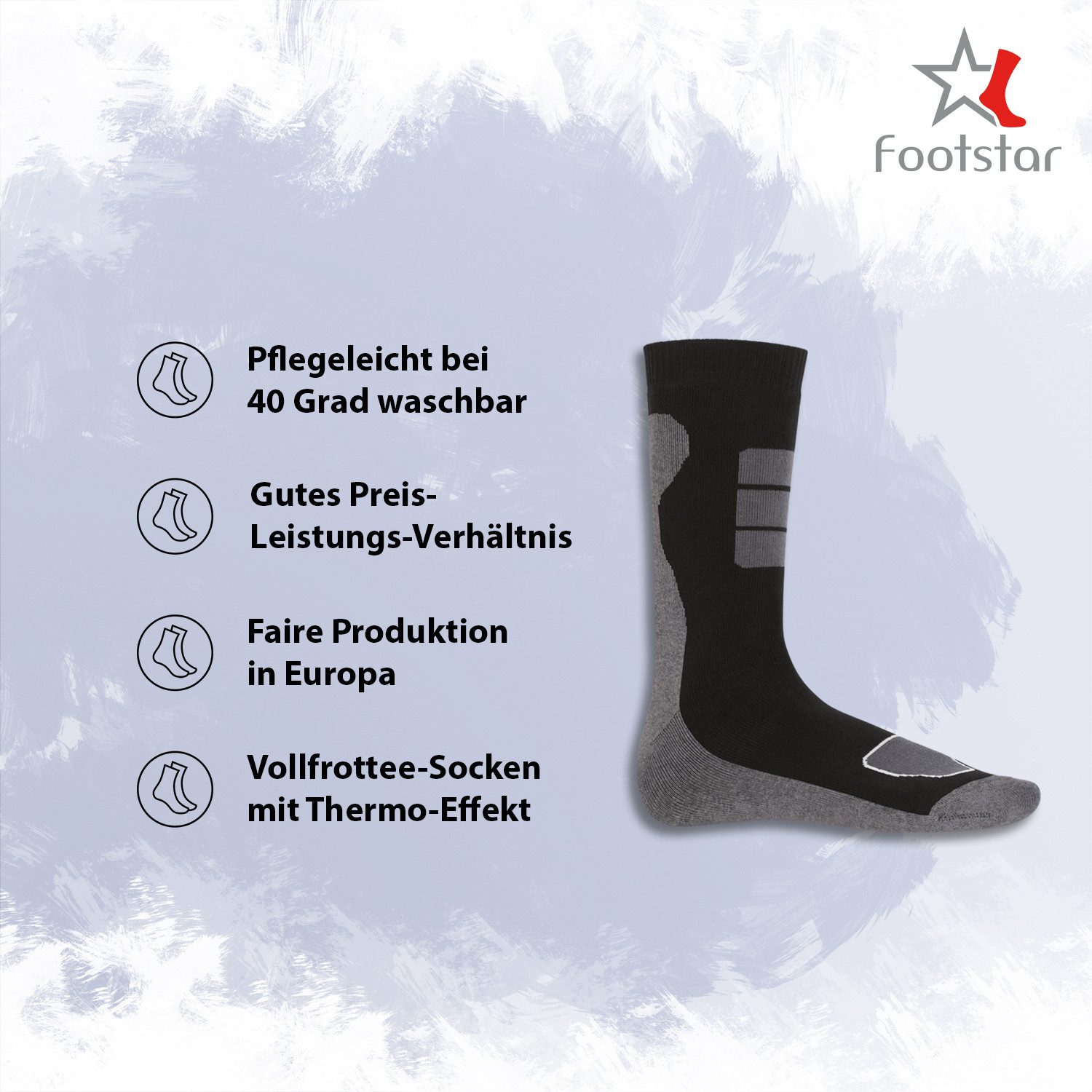 Footstar Thermosocken Herren Wintersocken 6er Pack - Frottee-Socken mit The günstig online kaufen