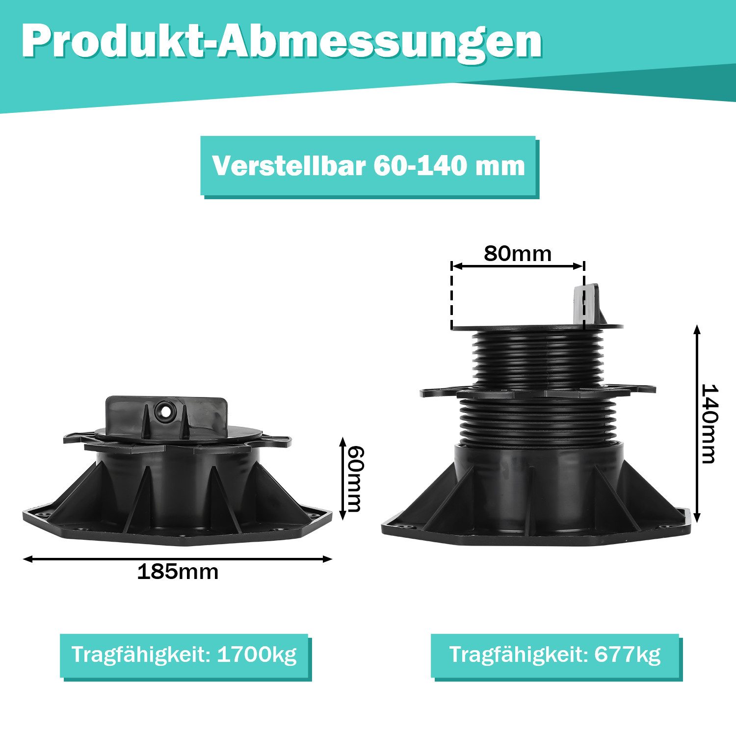 Clanmacy Holzfliesen 10-50x Stelzlager WPC Terrassenlager günstig online kaufen
