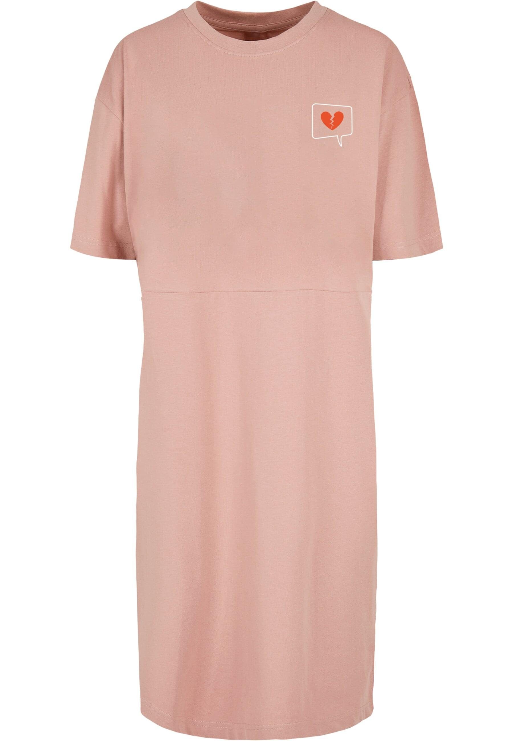 Dress Oversized Tee Ladies (1-tlg) Stillkleid Organic X Merchcode Damen Slit Heartbreak