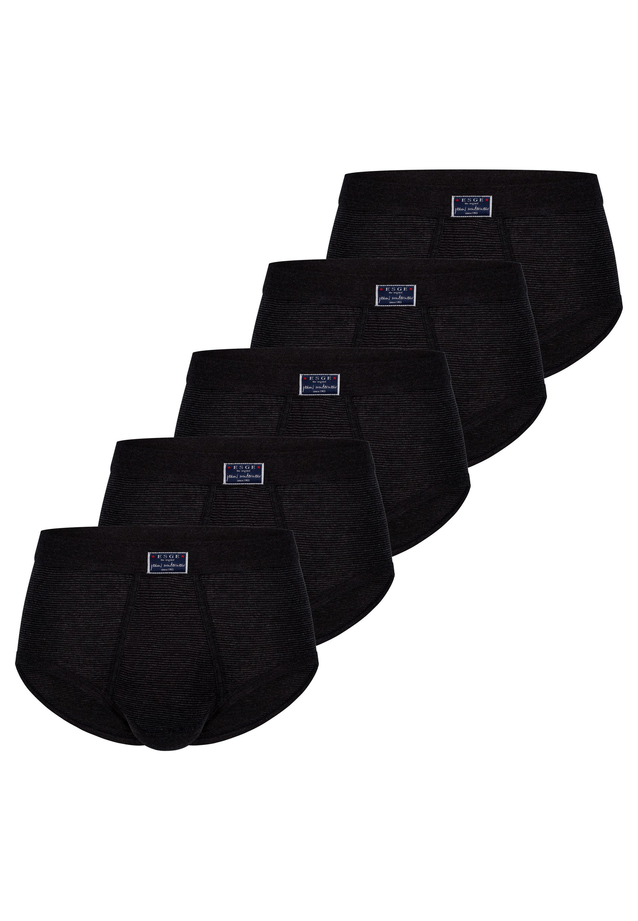 ESGE - Die Wäsche-Macher Slip 5er Pack- Feinripp Jeans (Spar-Set, 5-St) Slip / Unterhose - Baumwolle - mit Eingriff - Ohne Seitennähte