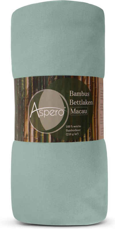 Spannbettlaken »Bambus Spannbettlaken Macau«, Aspero, Spannbetttuch aus 100 % weicher Bambusfaser