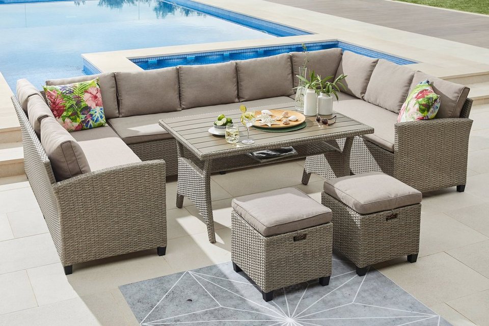 KONIFERA Loungeset »Rotterdam«, 20-tlg., 3x Sofa, 2 Hocker ... KONIFERA Loungeset »Rotterdam«, 20-tlg., 3x Sofa, 2 Hocker ...