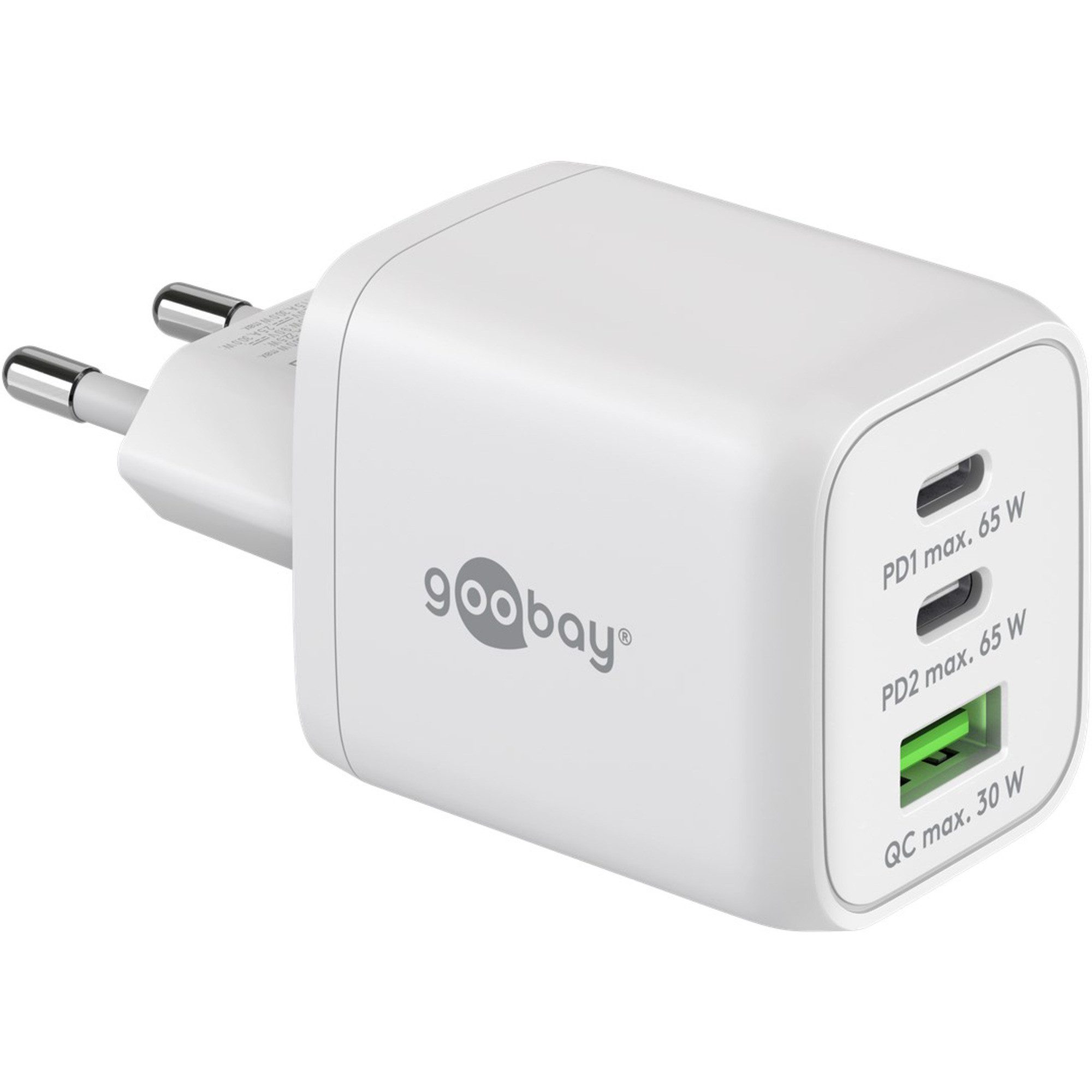 goobay USB-C Schnellladegerät Nano, PD, GaN, 65 Netzteil