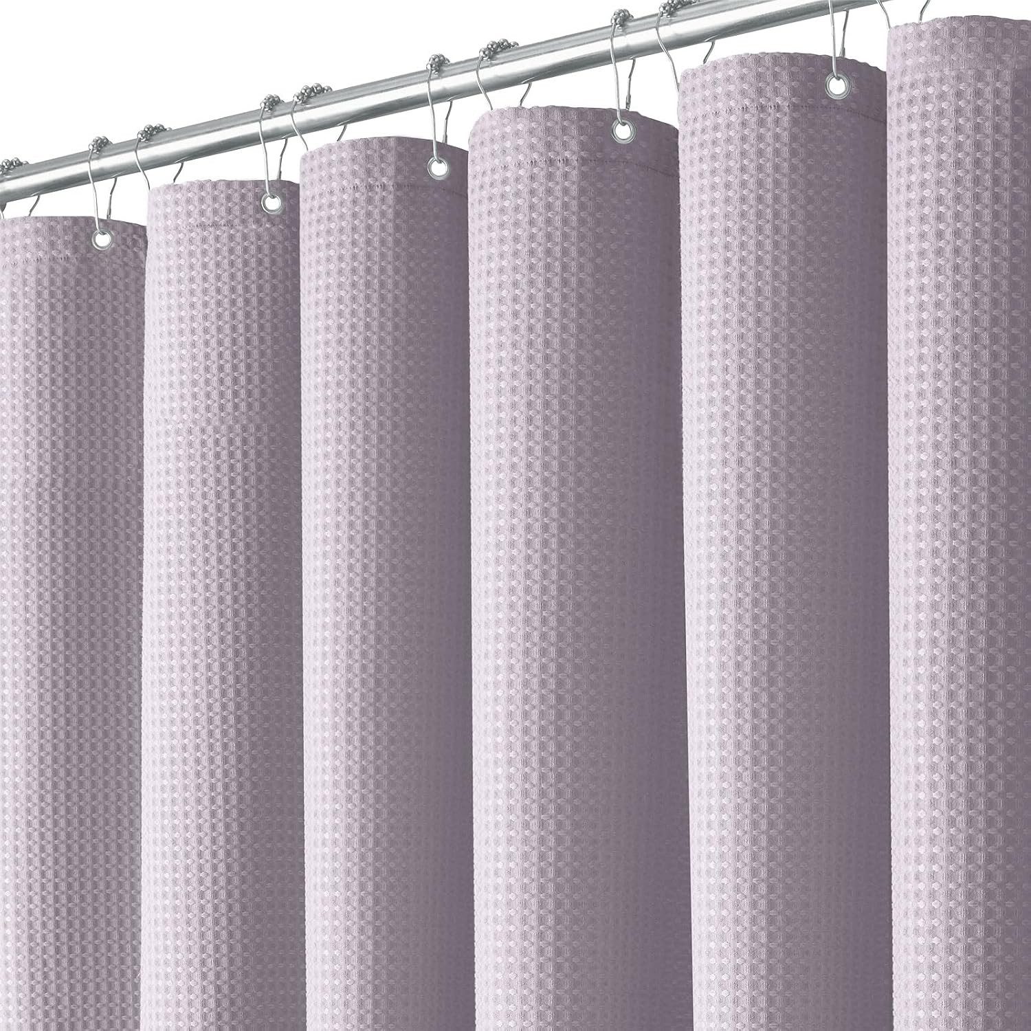 Zyronn Duschvorhang Waffel-Duschvorhang Extra Dick – Schwer, Wasserdicht & Waschbar Breite 180 cm (1-tlg), Schimmelresistent für Badezimmer