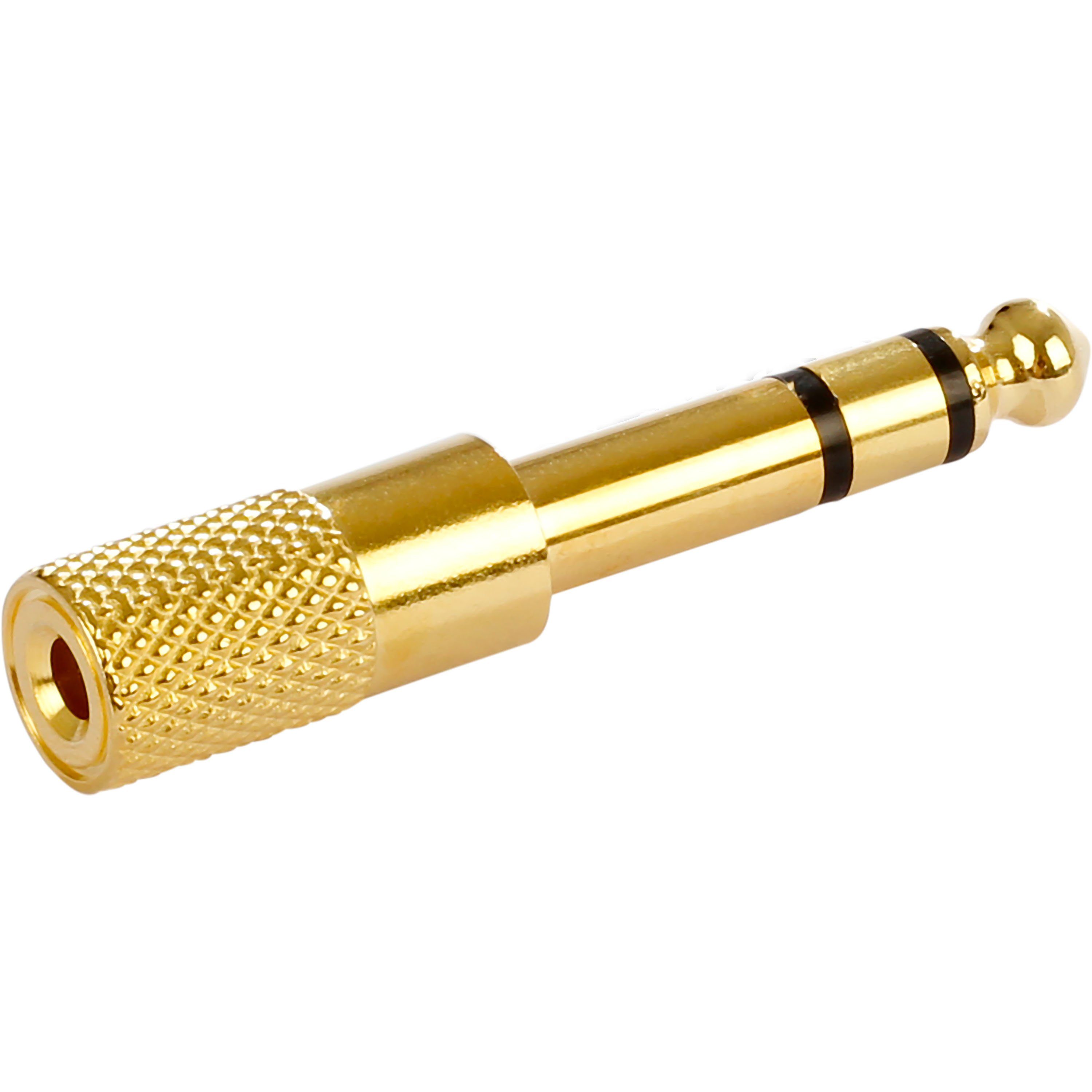 Poppstar Klinkenkupplung Audio-Adapter 6,35-mm-Klinke zu 3,5-mm-Klinke, Audio Adapter Kupplung zum Koppeln von Klinkenkabel / Stereo Aux Kabel