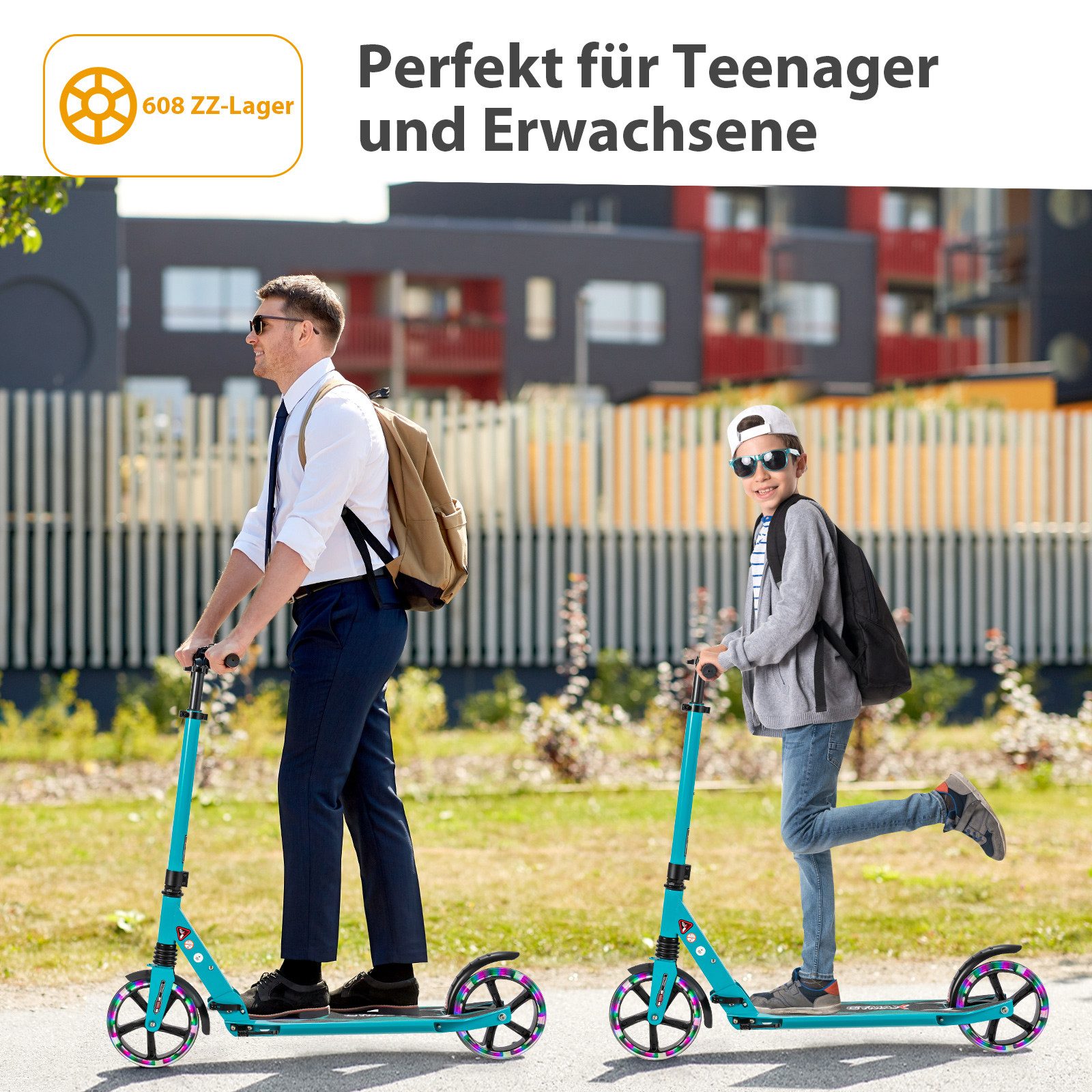 COSTWAY Scooter, Roller klappbar, kinder ab 8 jahre