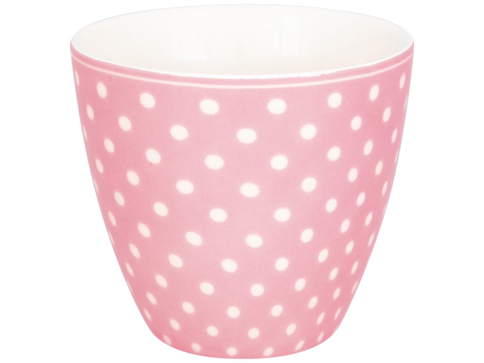Greengate Espressotasse Dotty Mini Latte Cup pale pink 0,13l, Steingut