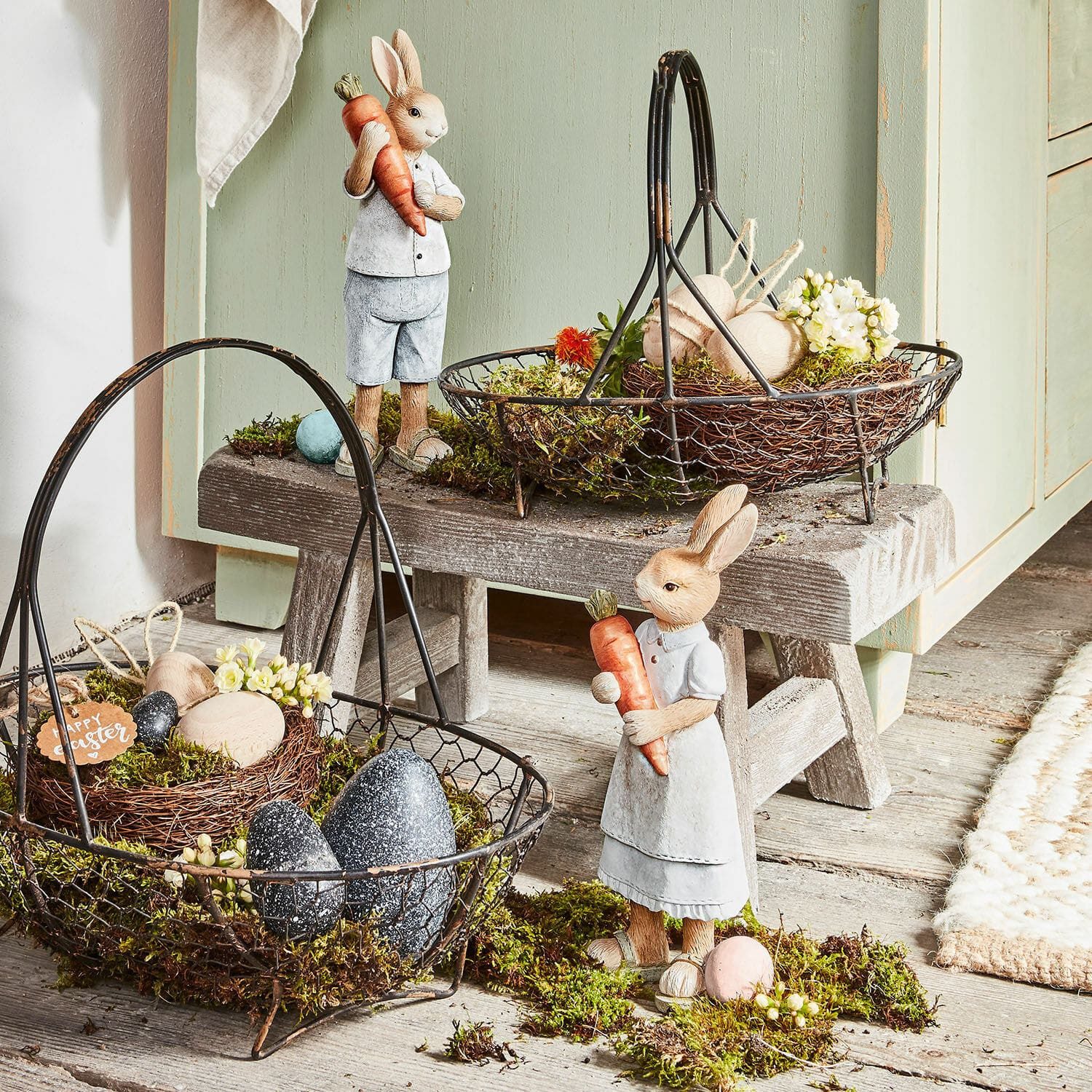 Mirabeau Osterfigur Hase 2er Set Gimont bunt