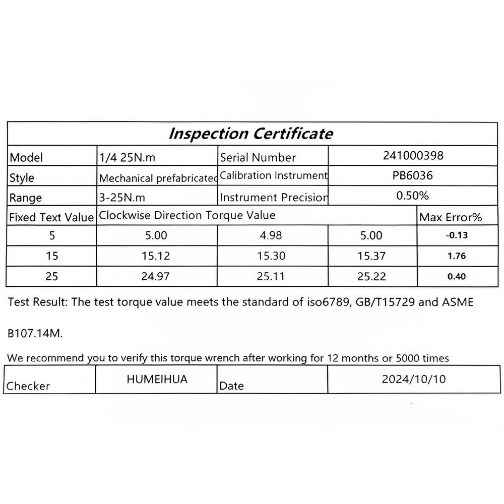 Mucola Torque Wrench Set 1/4" 3-25Nm 72 Teeth Reversible Ratchet Head (Set of 15), 6.3 mm (1/4") Drive, Chrome Vanadium Steel, incl. Work Gloves
