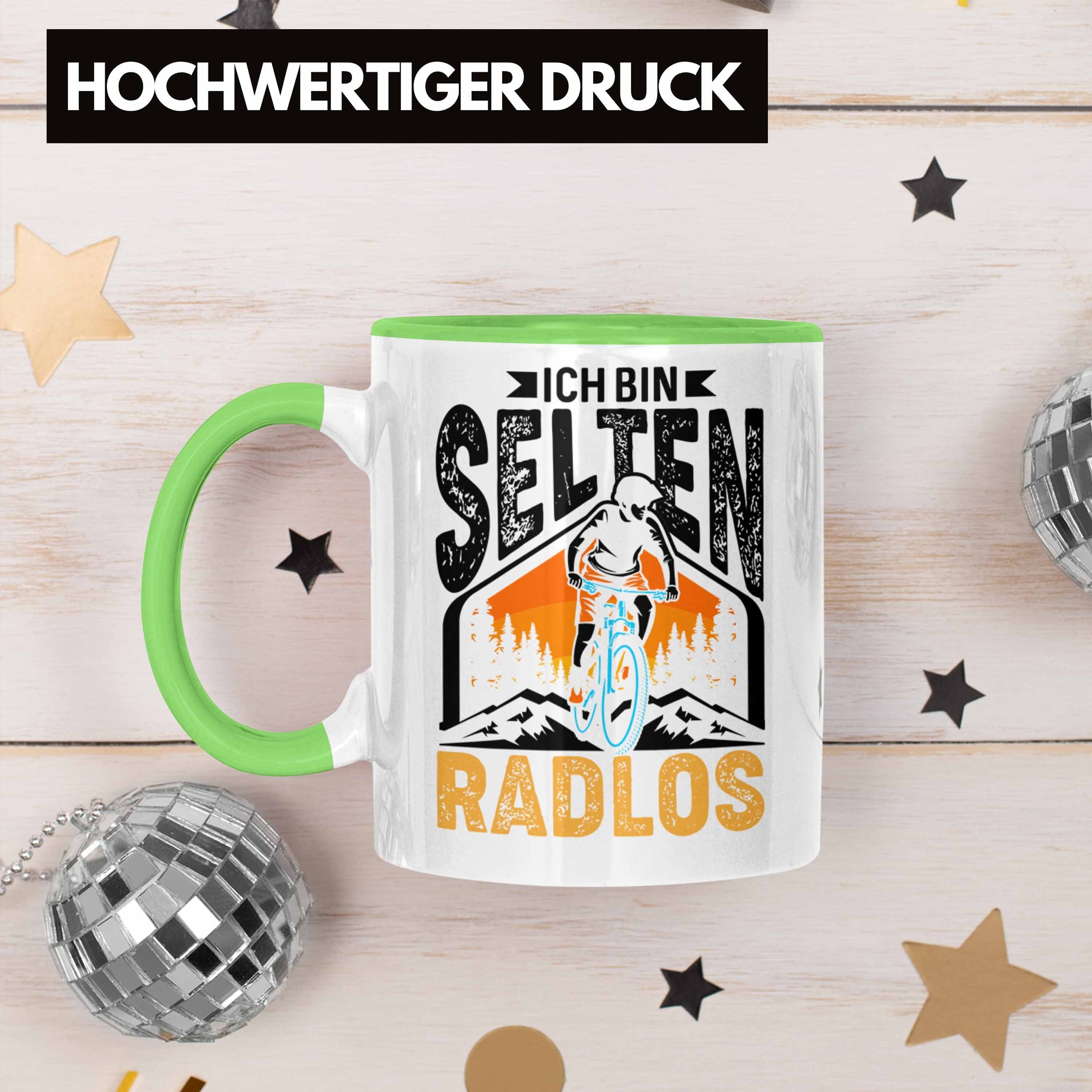 Biker Radfahrer Trendation Bin Fahrradfahrer Lustiger - für Grün Spruch Geschenk Radlos Selten Ich Rennradfahrer Tasse Trendation Tasse