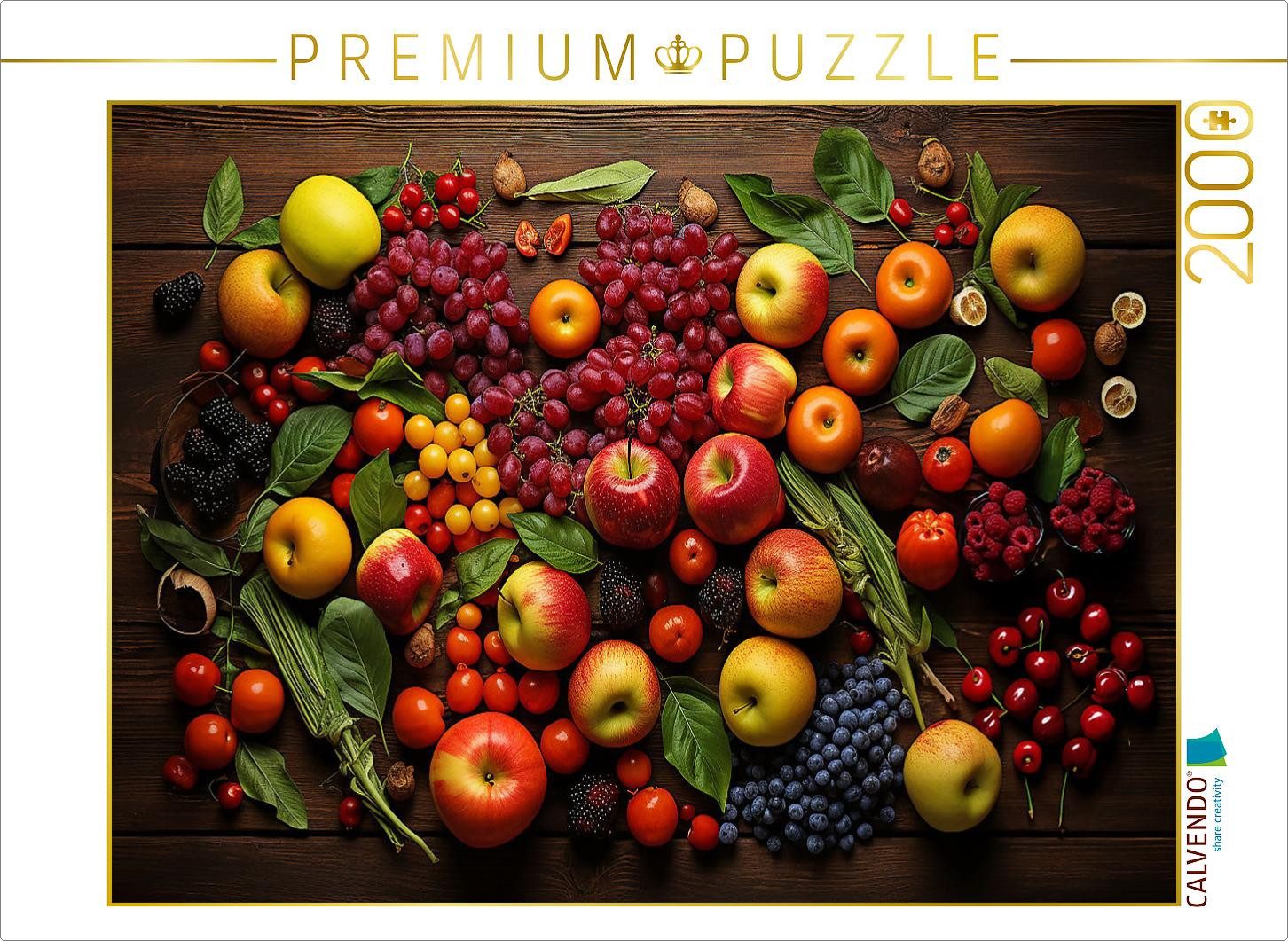 CALVENDO Puzzle CALVENDO Puzzle Obst schön angeordnet, 2000 Teile Lege-Größe 90 × 67, 2000 Puzzleteile